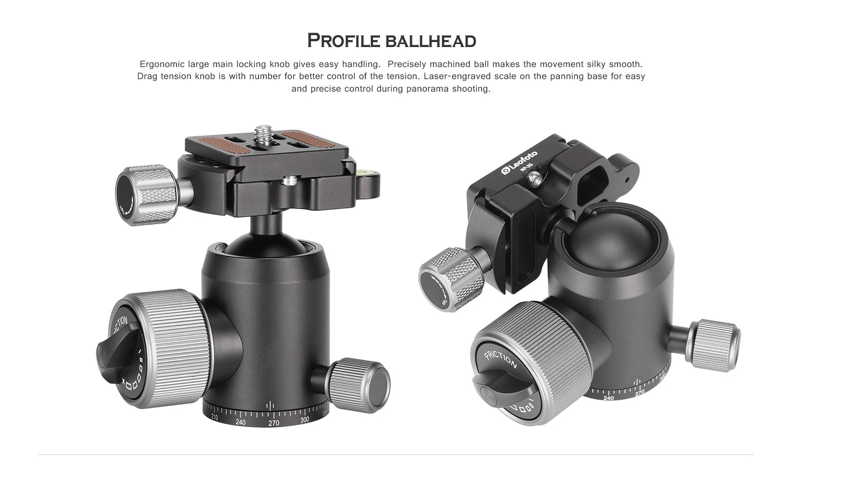 Leofoto XB-32Q Ball Head with NP-35 Quick Release Plate | Arca Compatible