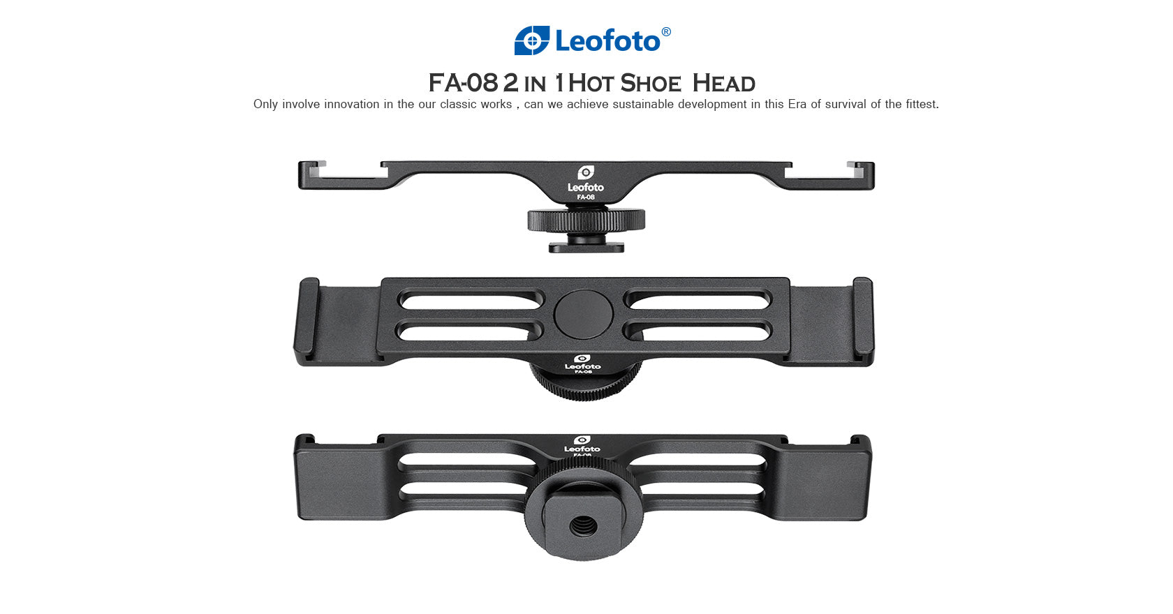 Leofoto FA-08 2 in 1 Flash Hot Shoe Adapter