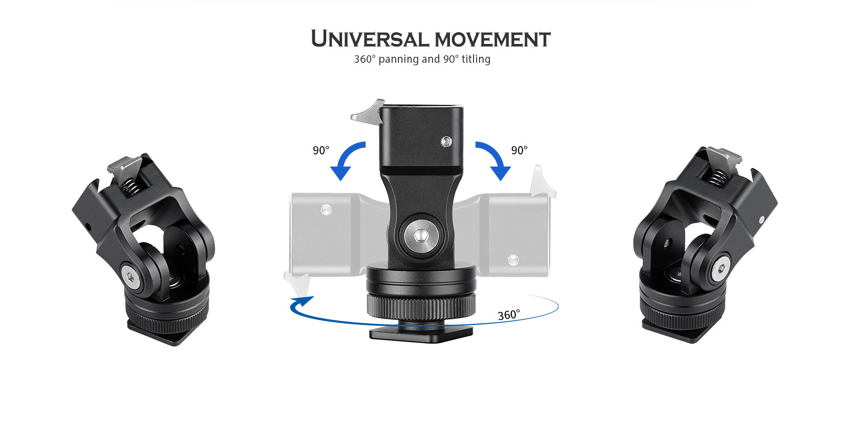 Leofoto FA-15+FA-10 Kit QR Tilting & Pivoting Cold Shoe Flash Adapter