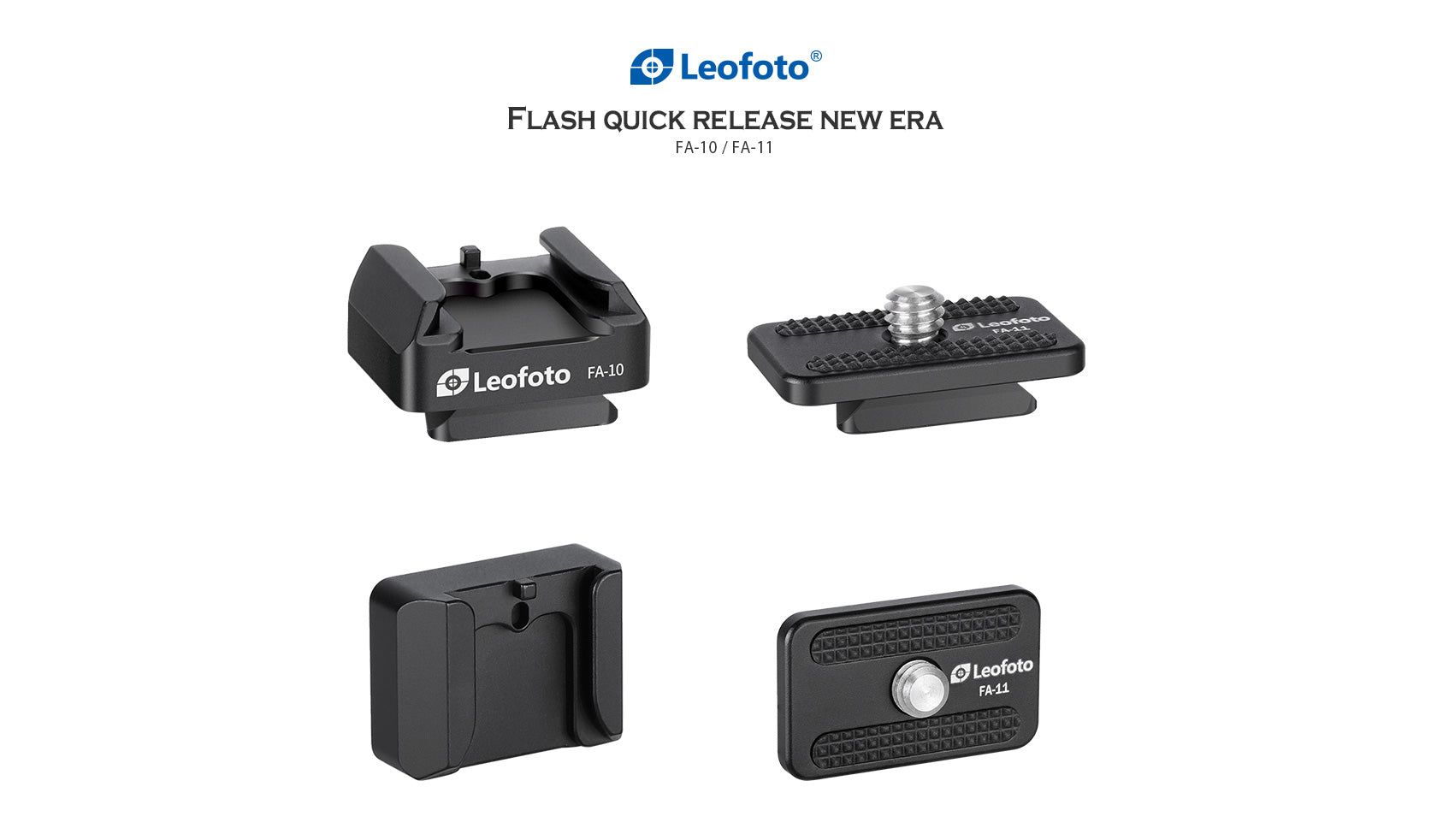 Leofoto FA-10 / FA-11 QR Plate for Cold Shoe and Hot Shoe Adapter