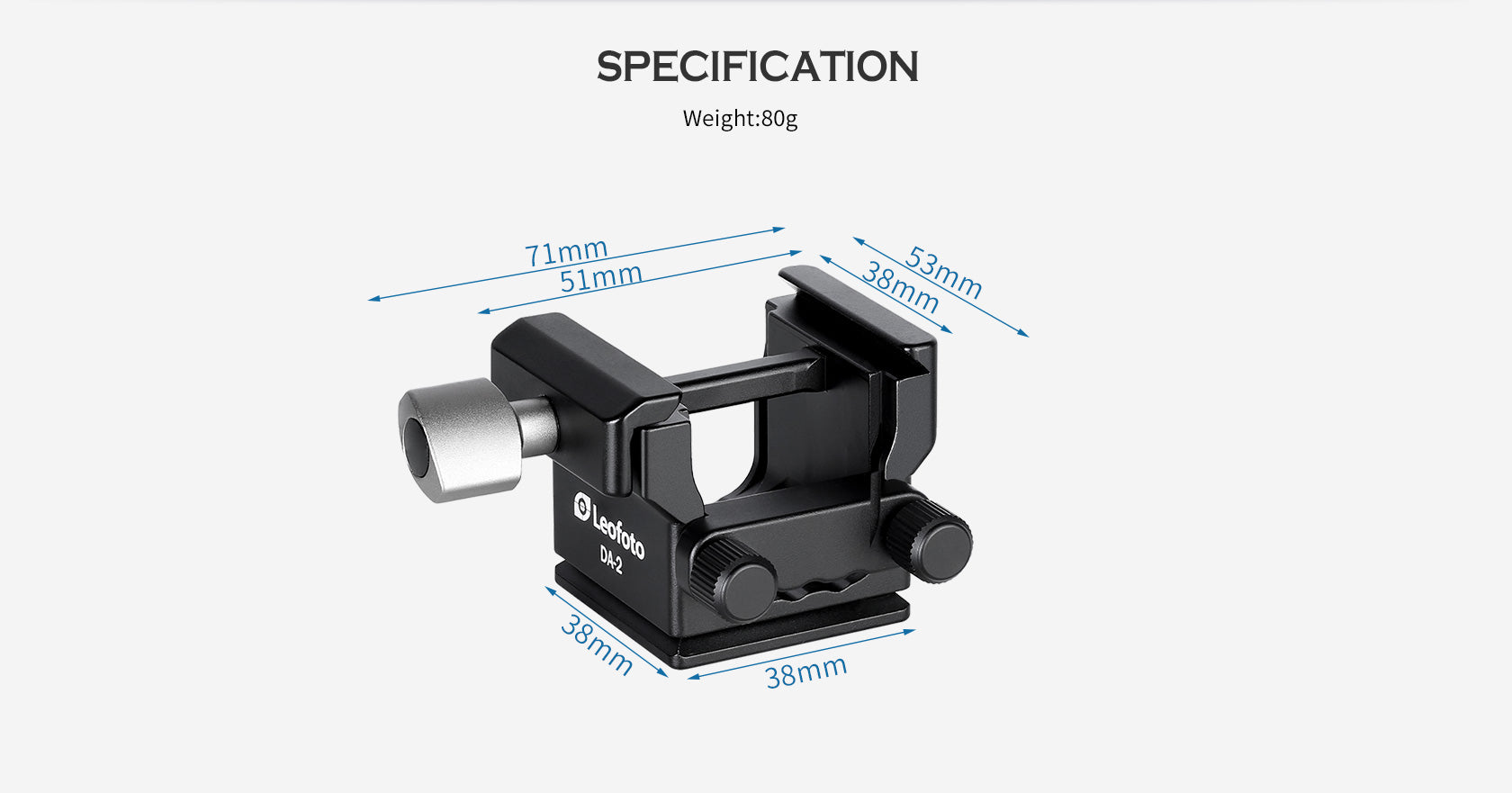 Leofoto DA-2 Cable Anchor/Organizer for L Plates Arca Compatible