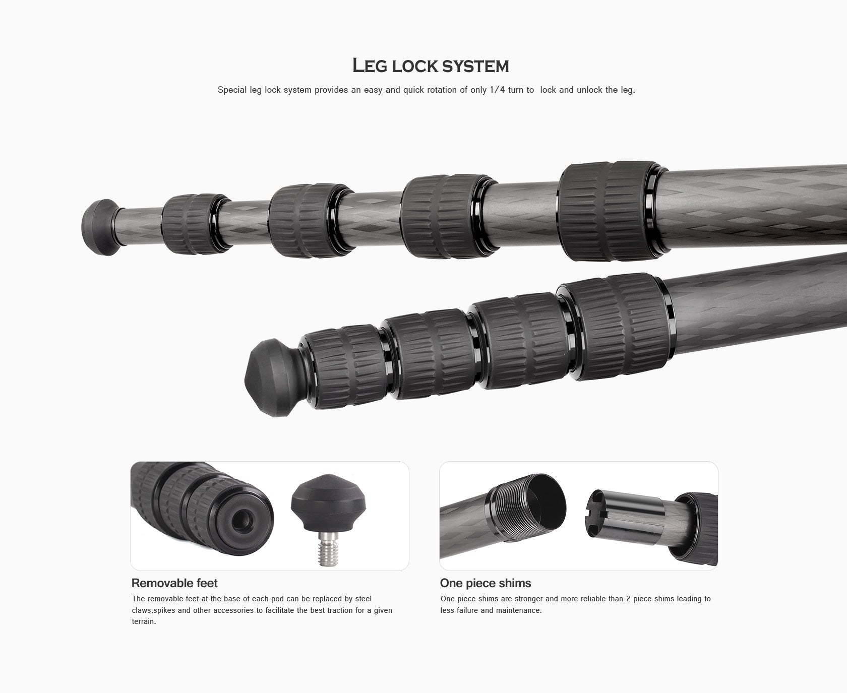 Leofoto MP Series Carbon Fiber Monopod with Case