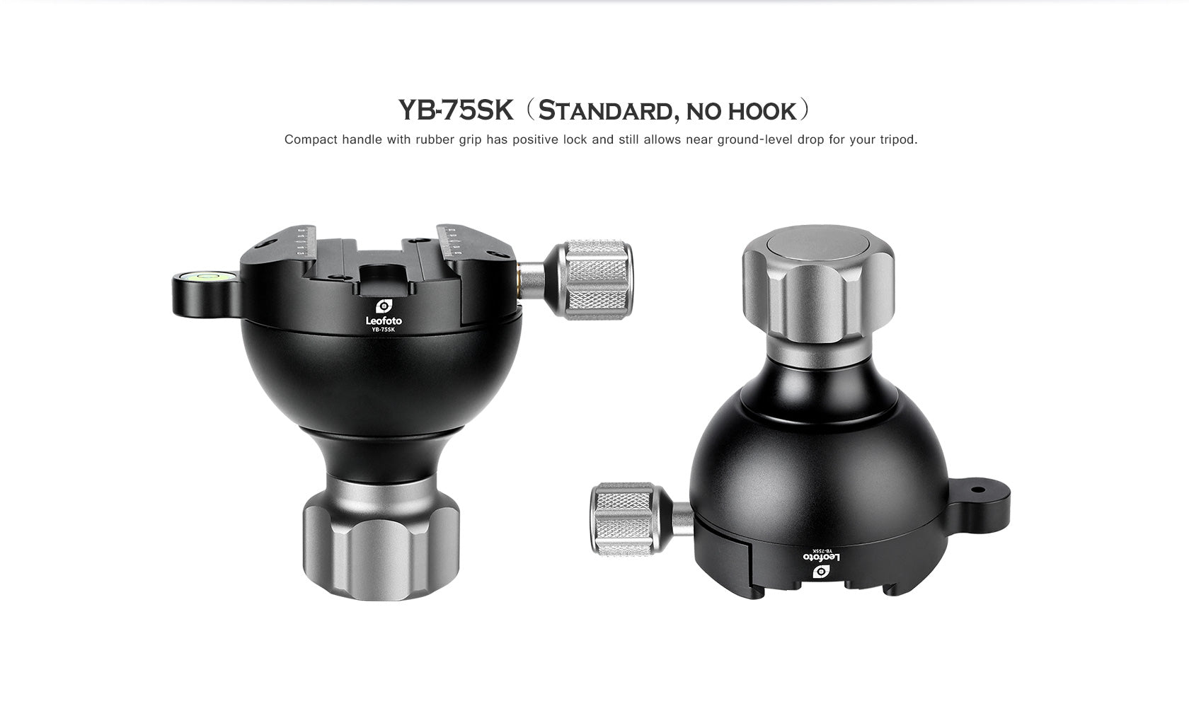 Leofoto YB-75LK / YB-75MK / YB-75SK | Leveling Base with Handle for 75mm Bowl | Arca Clamp