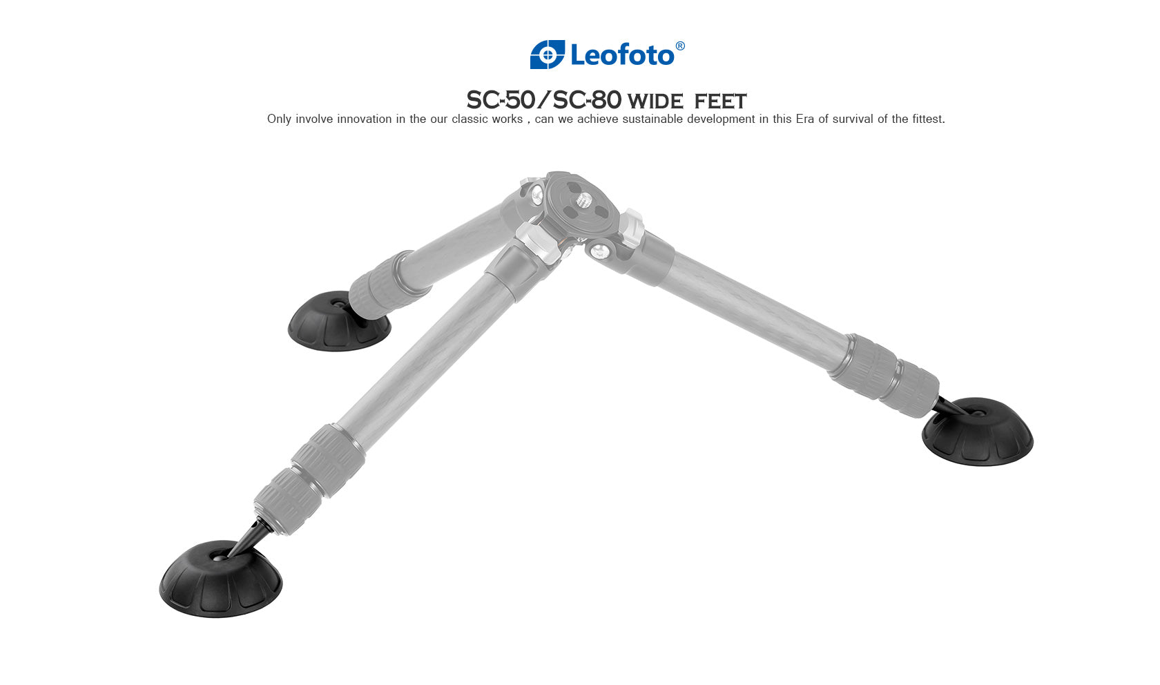 Leofoto SC-50/SC-80 Set of 3 Universal Rubber Tripod Feet 3/8" Grippy