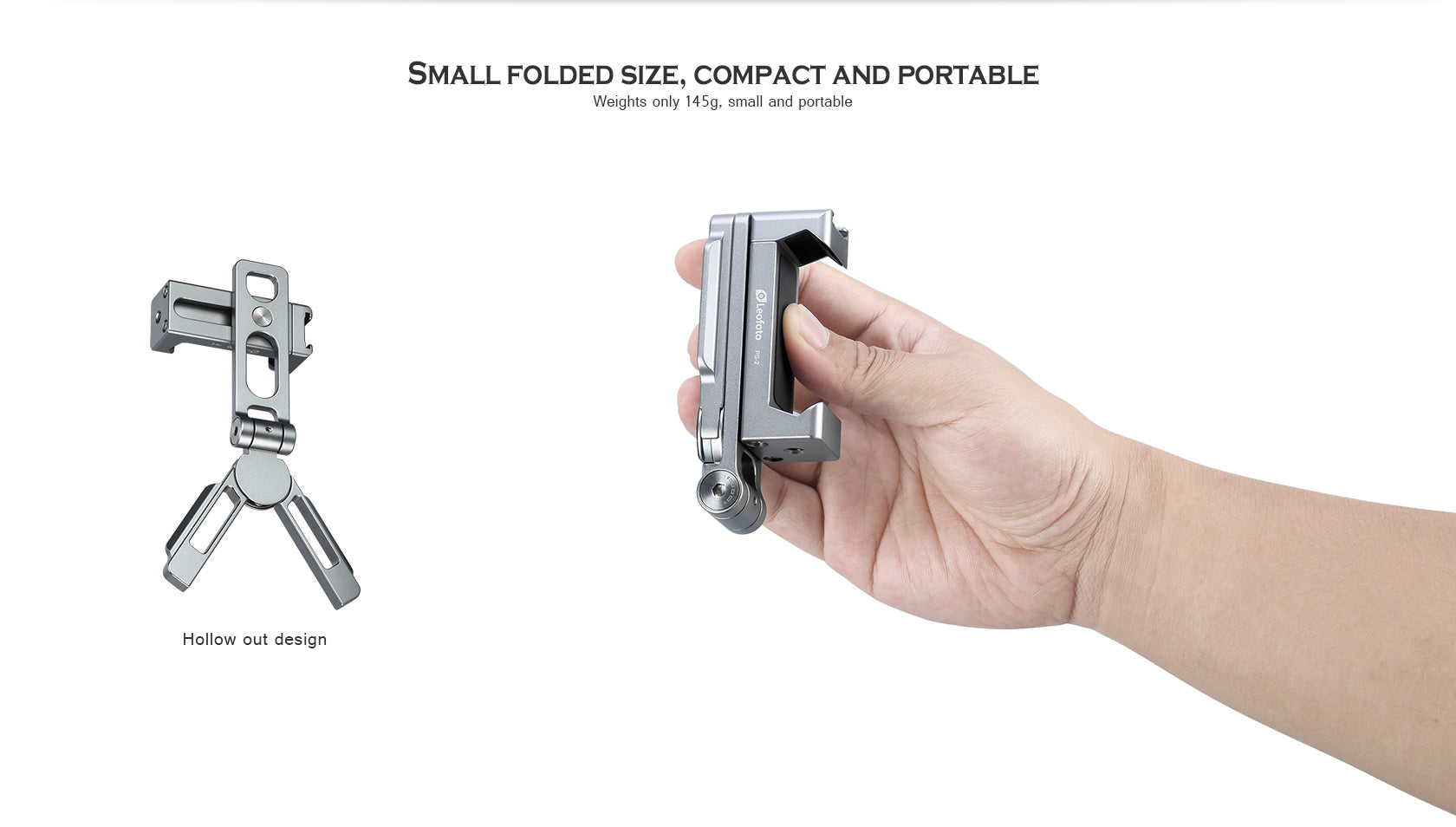 Leofoto PS-2 Multi-Functional Foldable Cellphone Stand with Arca-Compatible Dovetail and Cold Shoe Mount