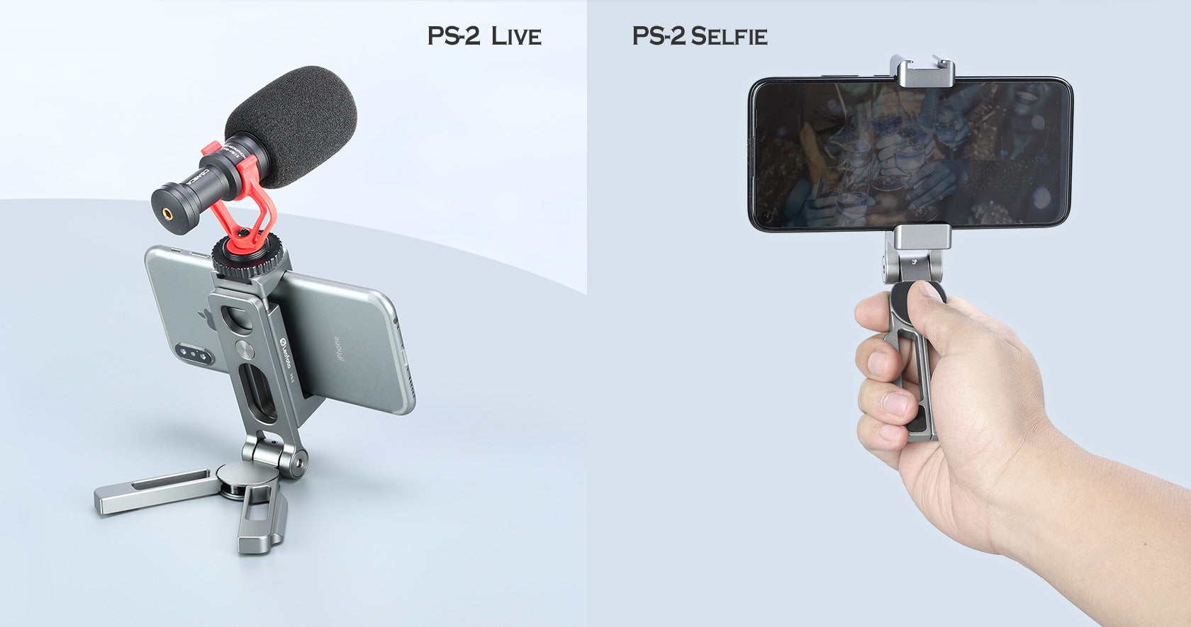 Leofoto PS-2 Multi-Functional Foldable Cellphone Stand with Arca-Compatible Dovetail and Cold Shoe Mount