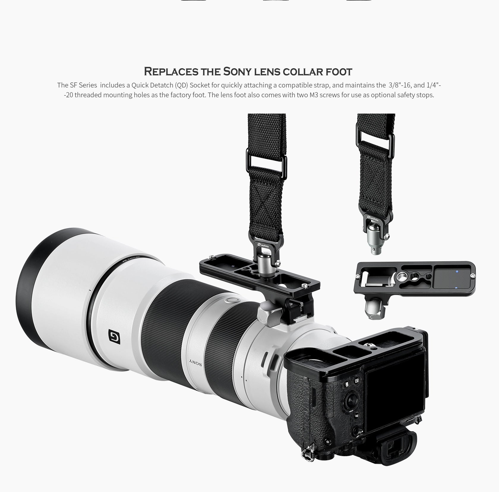 Leofoto SF-02N [Ver.2] Replacemet Lens Foot for SONY FE 200-600 F/5.6-6.3