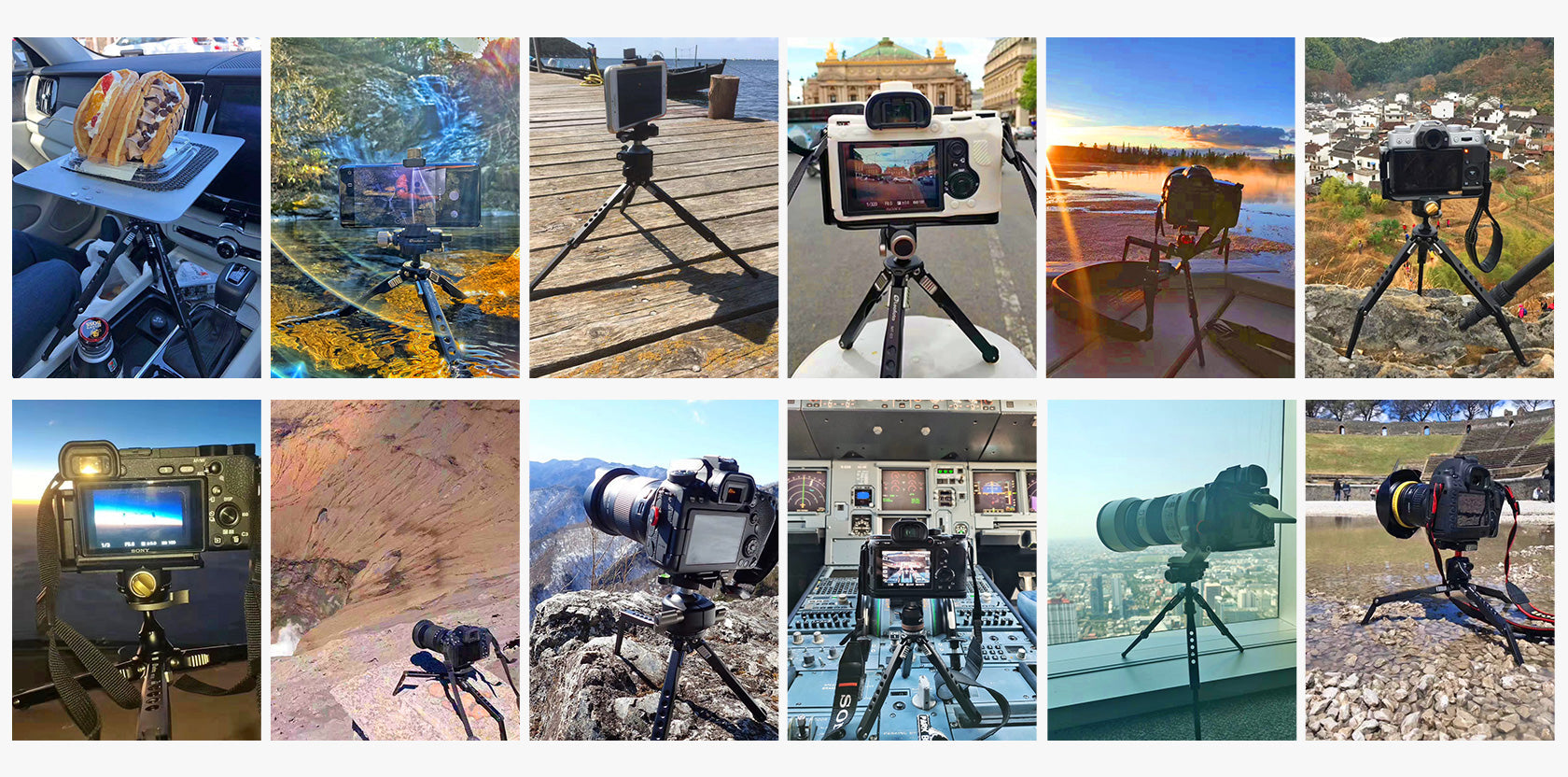 Leofoto MT-03+MBH-19 Spider Folding Table Mini Tripod & Ballhead w/Bag