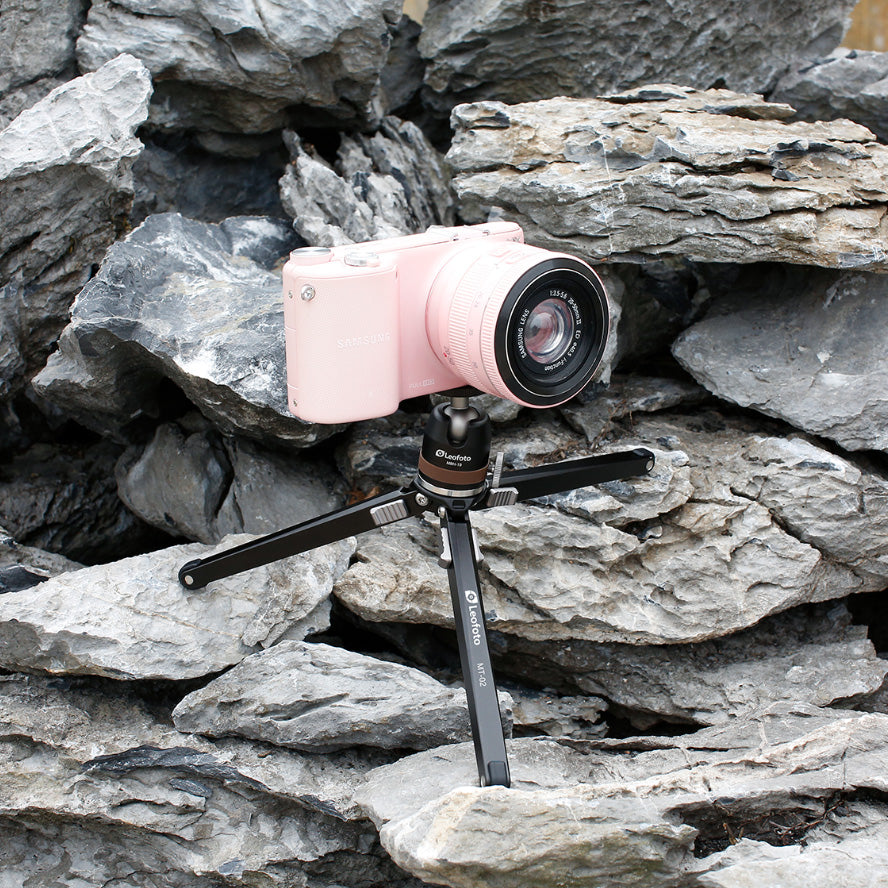 Leofoto MT-02 Aluminum Mini Table Top Tripod (Optional Ball Head Kits)