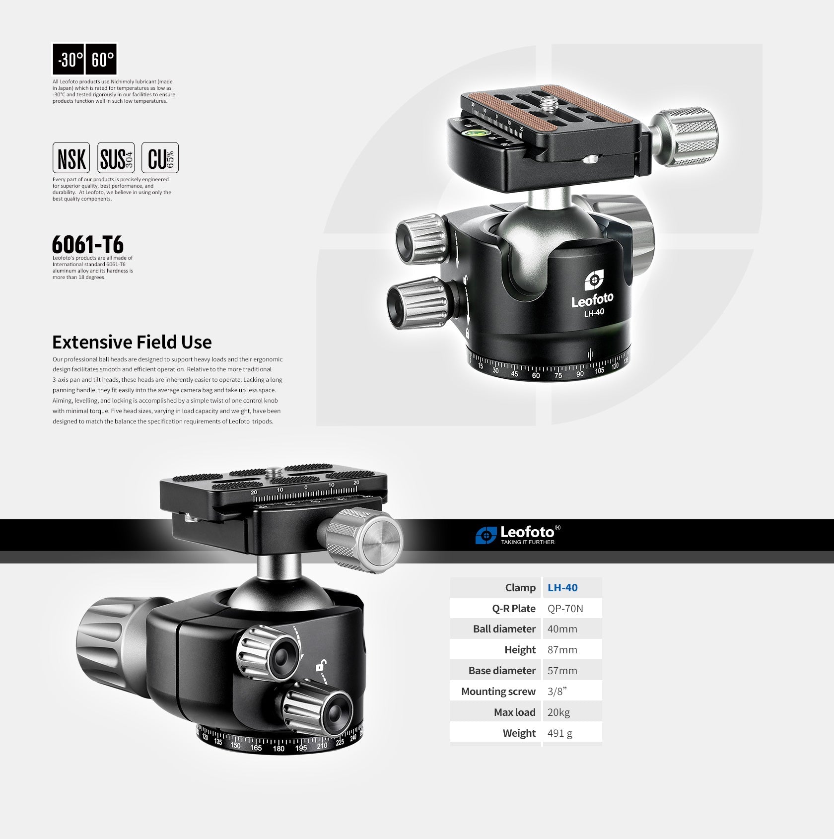 Leofoto LP-324C X Version Poseidon Ocean Tripod+Ballhead Set | Water, Corrosion-Resistant with Titanium Foot Spike