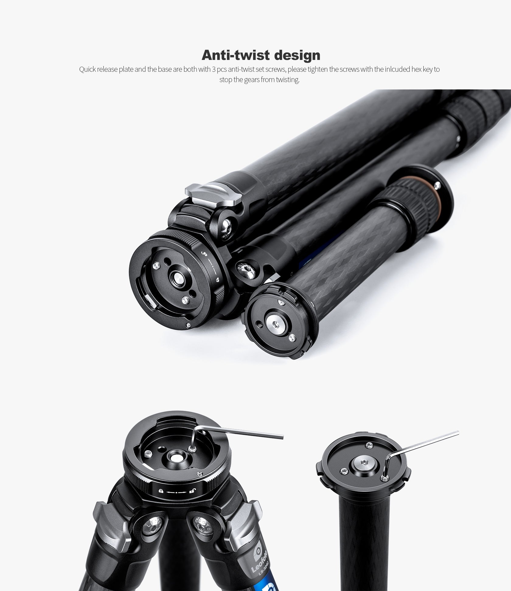 Leofoto QS-70M: x1 QS-70 Receiver Base and 2 x Q70 Connecting Plates, Ballhead Quick-Link System 3/8"