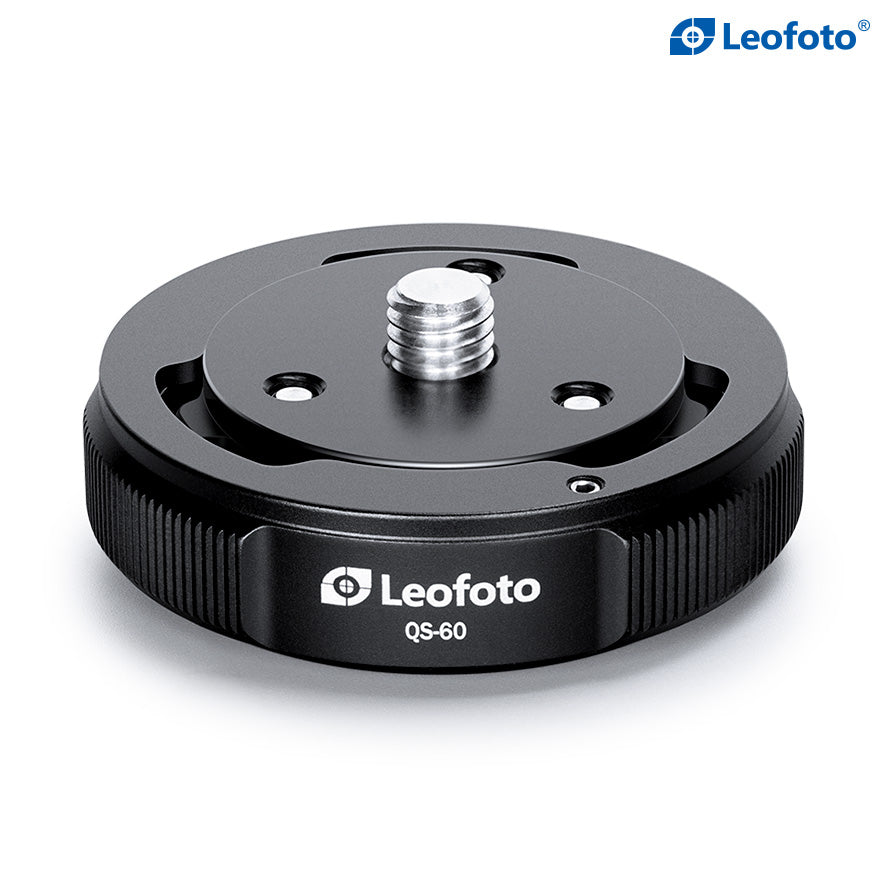 Leofoto QS-60M: x1 QS-60 Receiver Base and x2 Q60 Connecting Plates, Ballhead Quick-Link System 3/8"