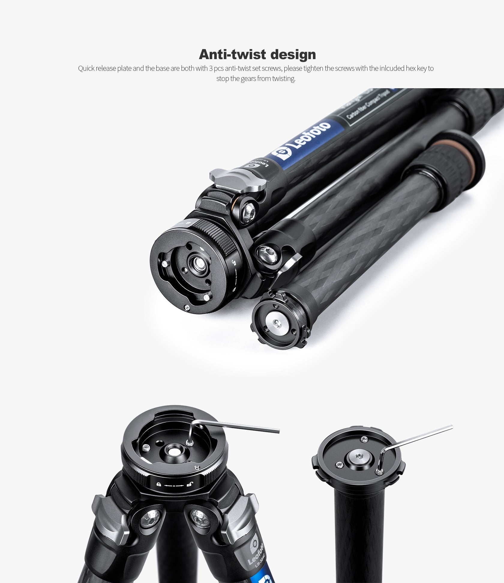 Leofoto QS-45M: x1 QS-45 Receiver Base and x2 Q45 Connecting Plates, Ballhead Quick-Link System 3/8"