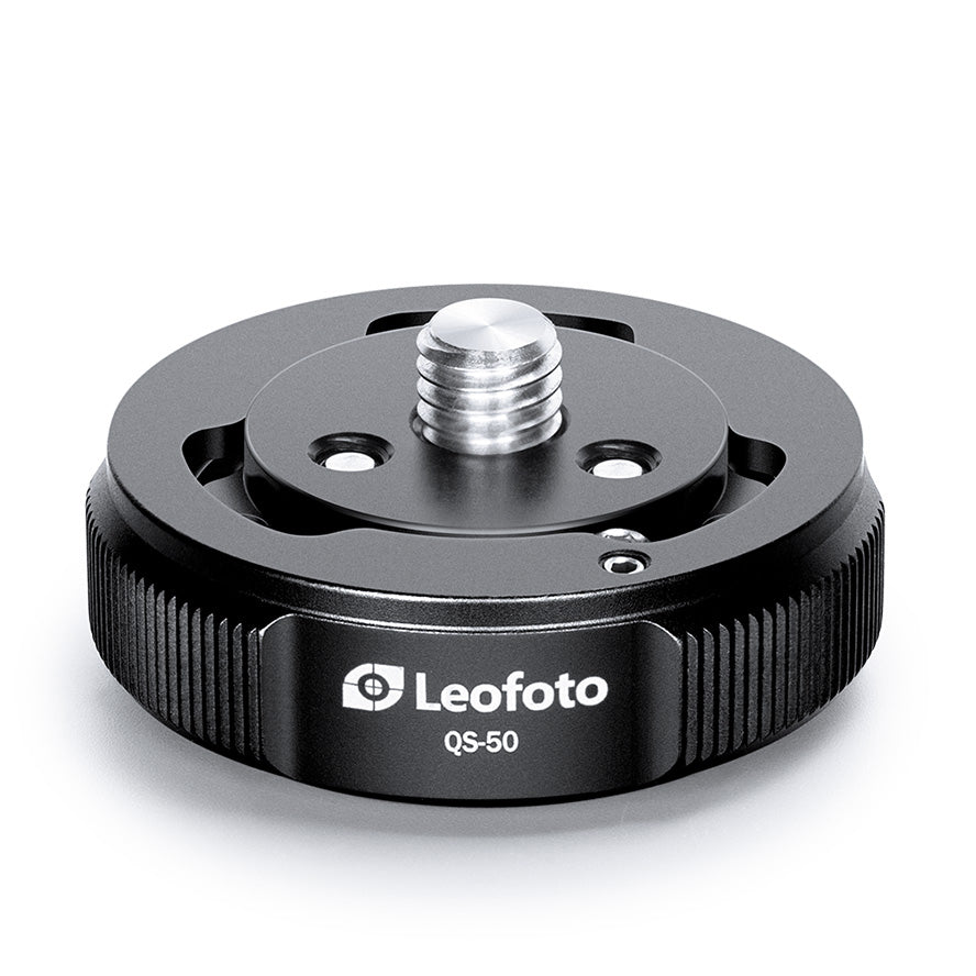 Leofoto QS-50M: x1 QS-50 Receiver Base and x2 Q50 Connecting Plates, Ballhead Quick-Link System 3/8"