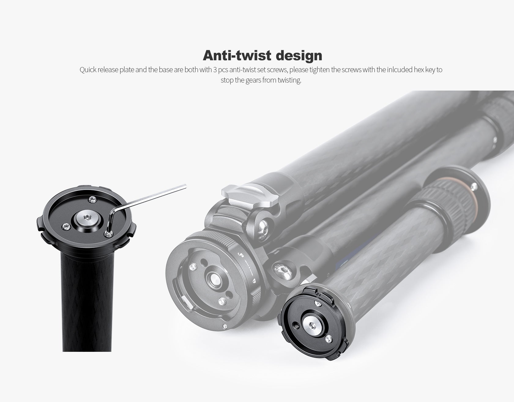 Leofoto Q45/ Q50/ Q60/ Q70 Connecting Plate for Quick-Link System 3/8"