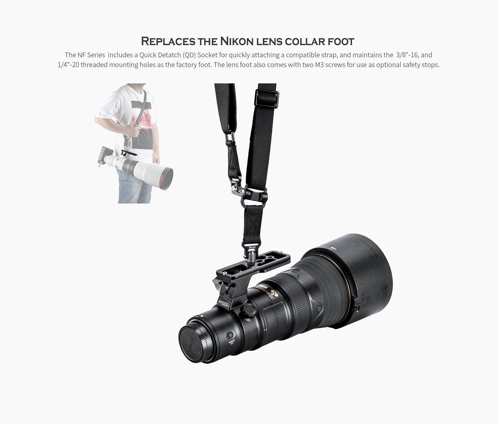 Leofoto NF-01N [Ver.2] Replacement Foot for NIKON AF-S 70-200 F/2.8E,500 F/5.6E