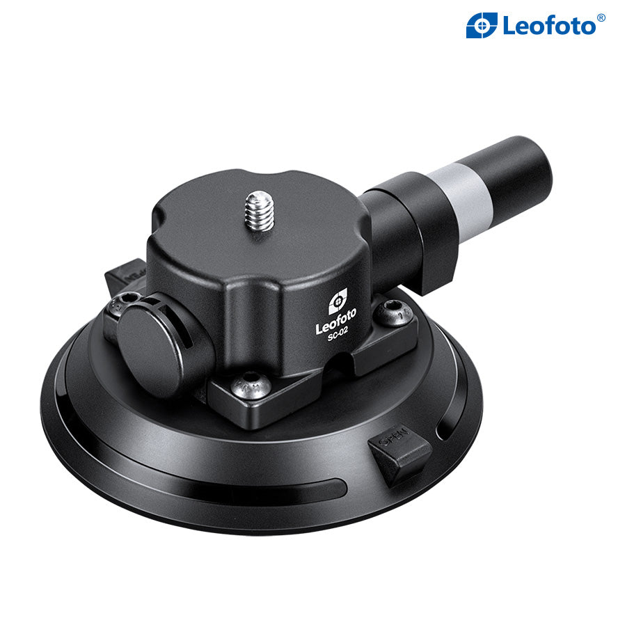 Leofoto SC-02 + PC-90II + Versa Arm Suction Mounting Kit | 1/4" Screw |Max Load: 88lb (40kg)