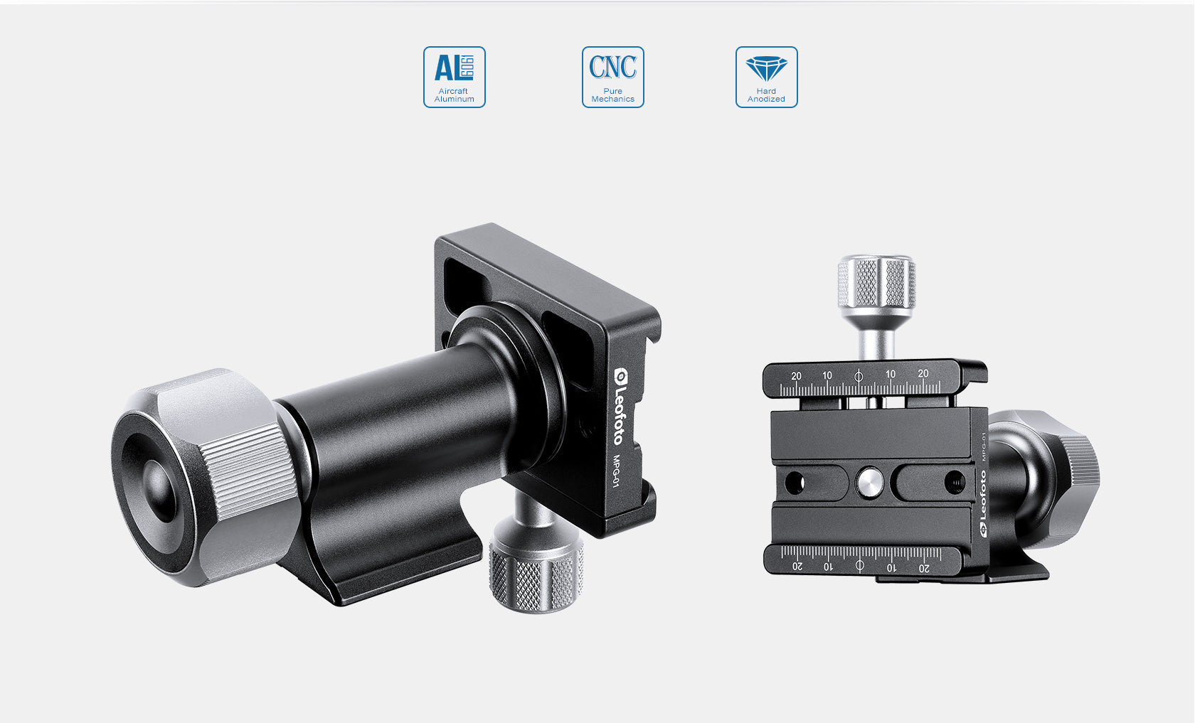 Leofoto MPG-01 Series Monopod Head Side Mount | 360° Tilting