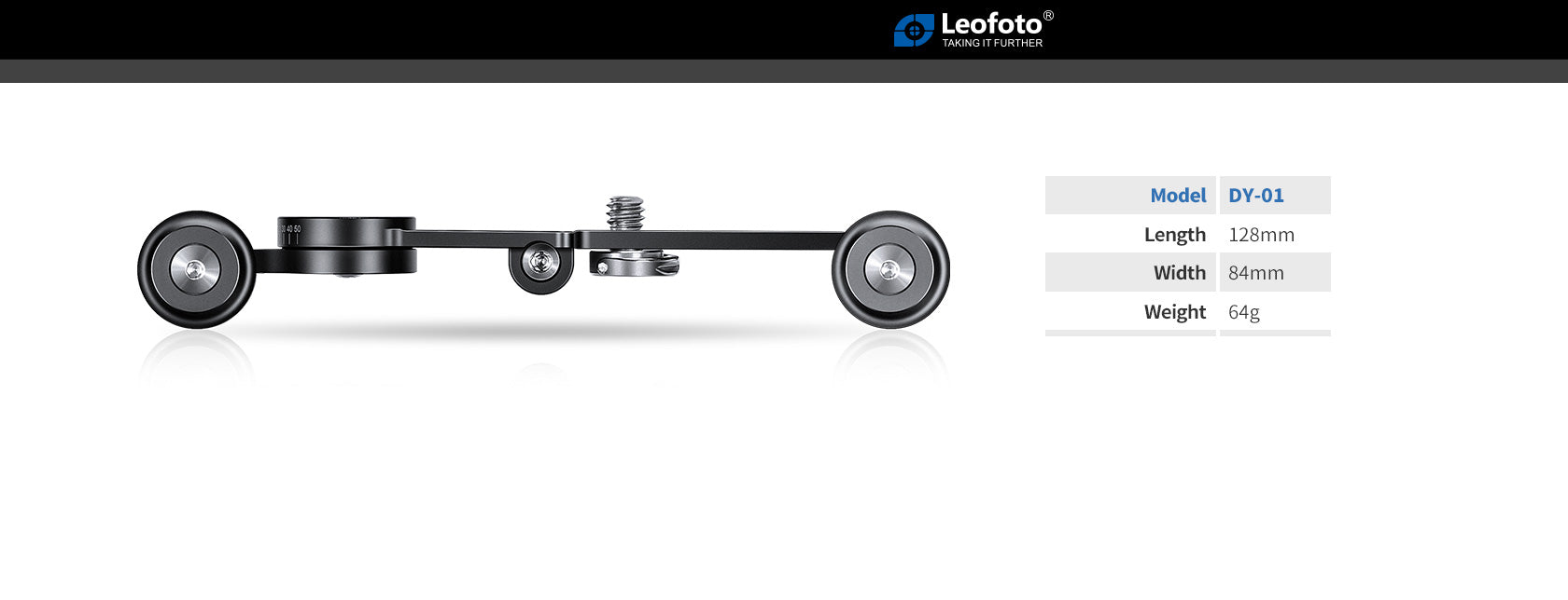Leofoto DY-01 Mini Foldable Skater Video Dolly with 360° Panning and 1/4" Screw Mount