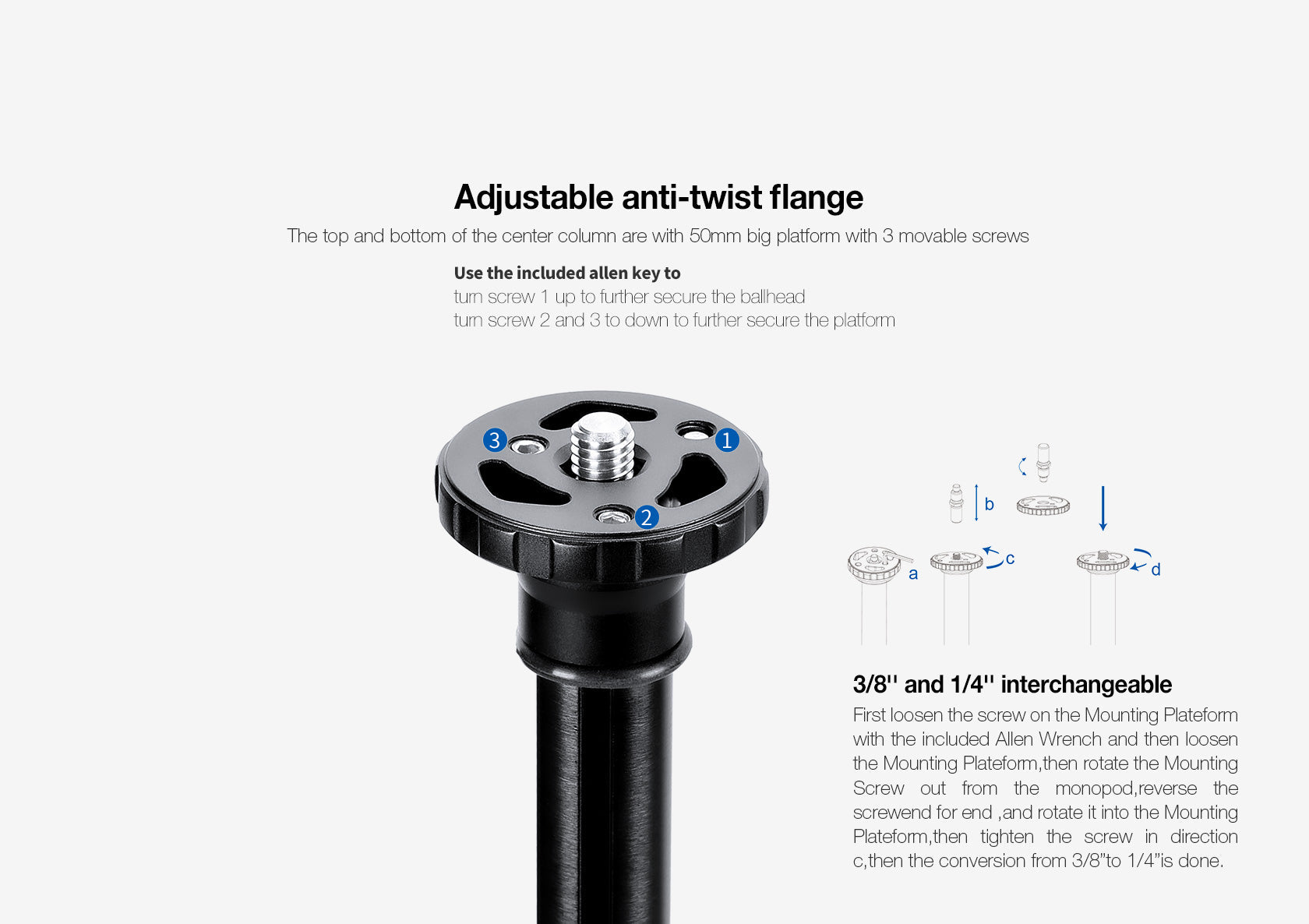 Leofoto H-32 Carbon Fiber Tripod Arm
