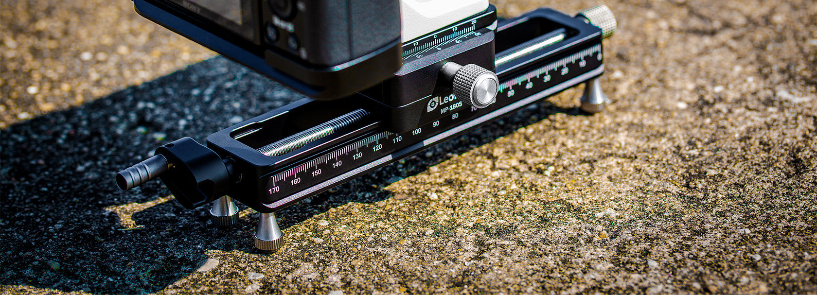 Leofoto MP-180S Macro Focusing Rail with Rotating Arca-Type QR System (7.1")