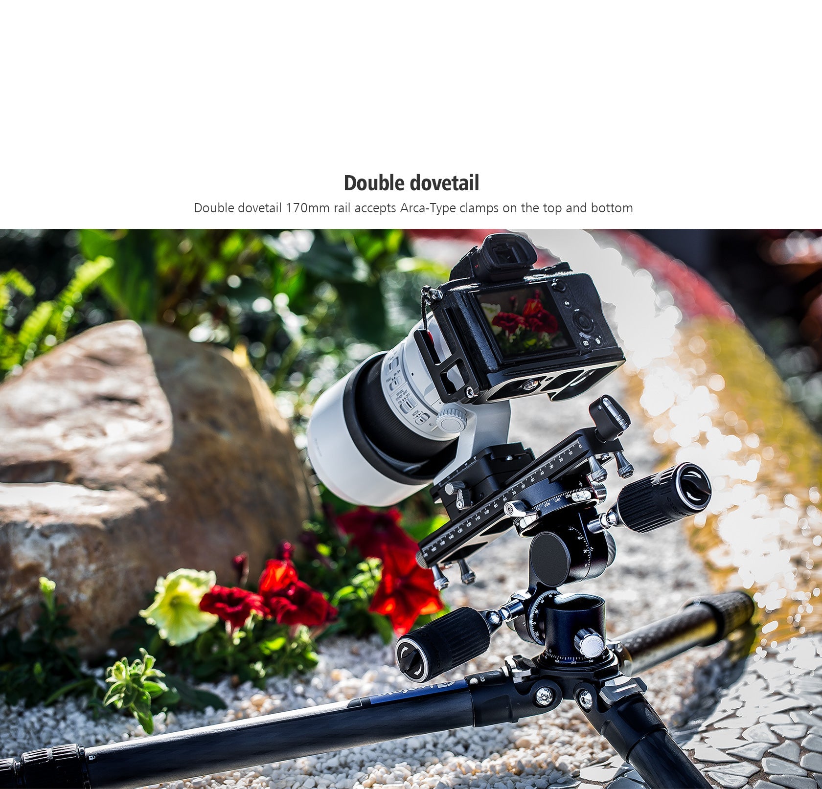 Leofoto MP-180S Macro Focusing Rail with Rotating Arca-Type QR System (7.1")