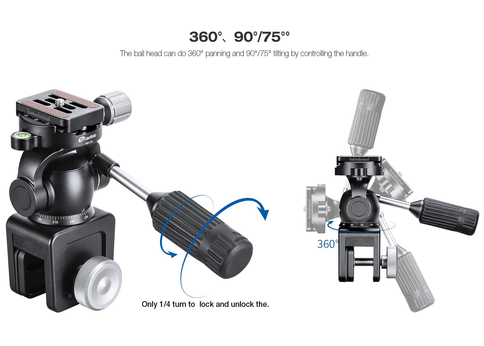 Leofoto WN-01+SW-01 Car Window Clamp Kit/ Windows Mounting Head for Binoculars/ Lens and Camera