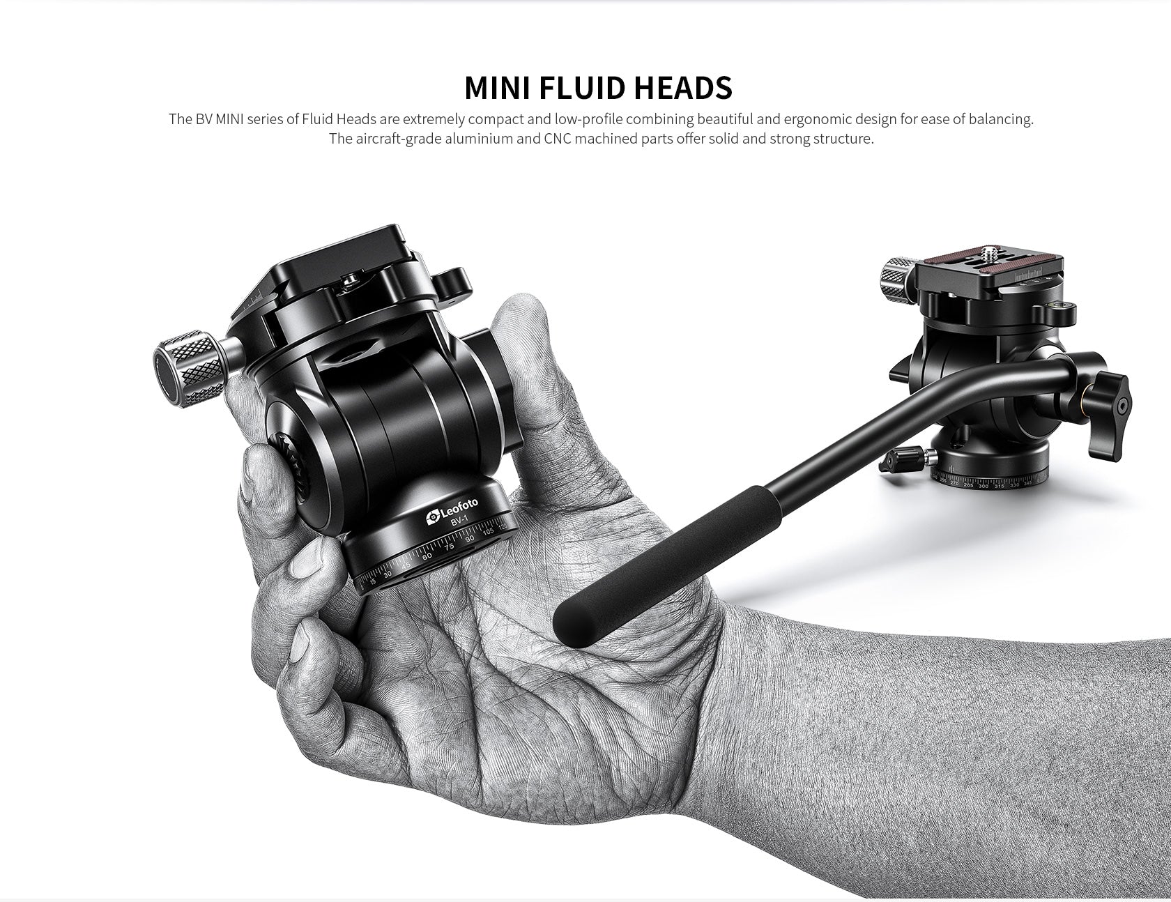 Leofoto BV-1 Mini Compact Fluid Head | Tilt & Base Panning