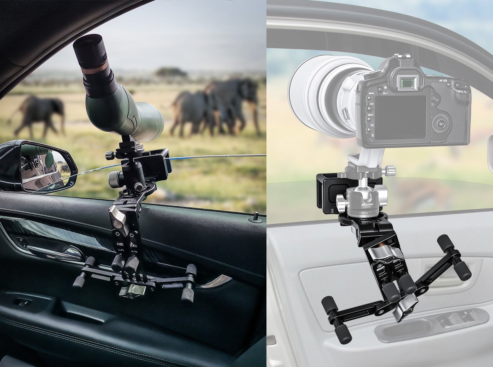 Leofoto WN-02 Multi-Purpose Window Mount for Binoculars/Lens and Camera