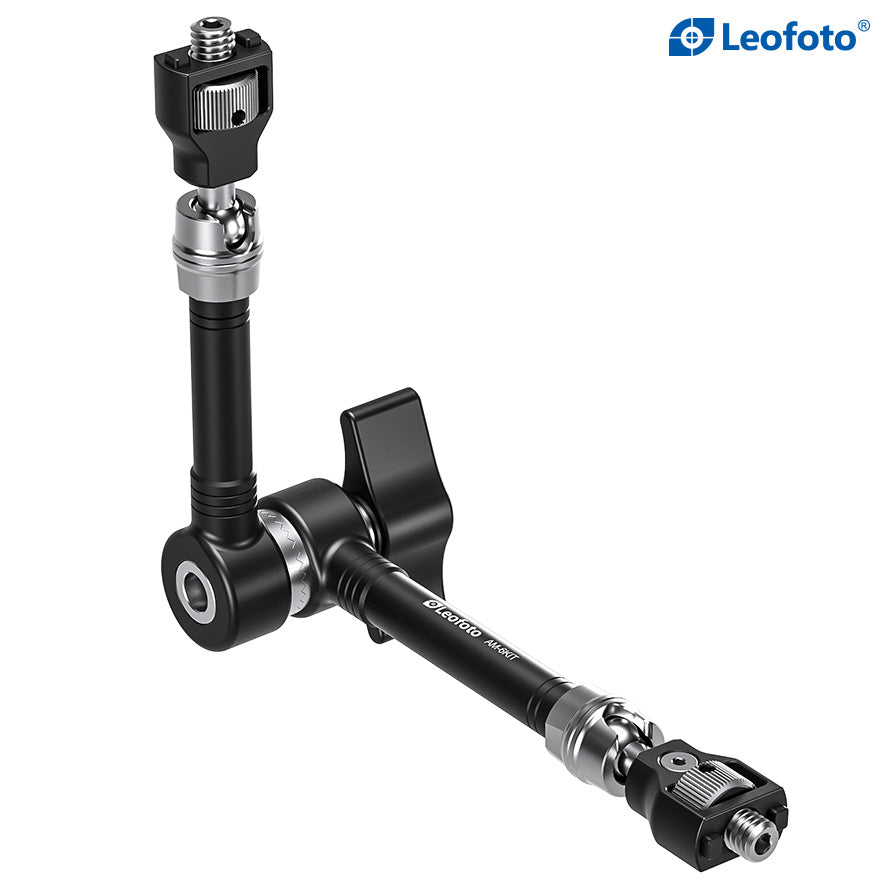 Leofoto AM-5 / AM-6 Kit Versa Magic Arm "Heavy-Duty" | Anti-Twist Adapter | 1/4th and 3/8" Mounting Screws