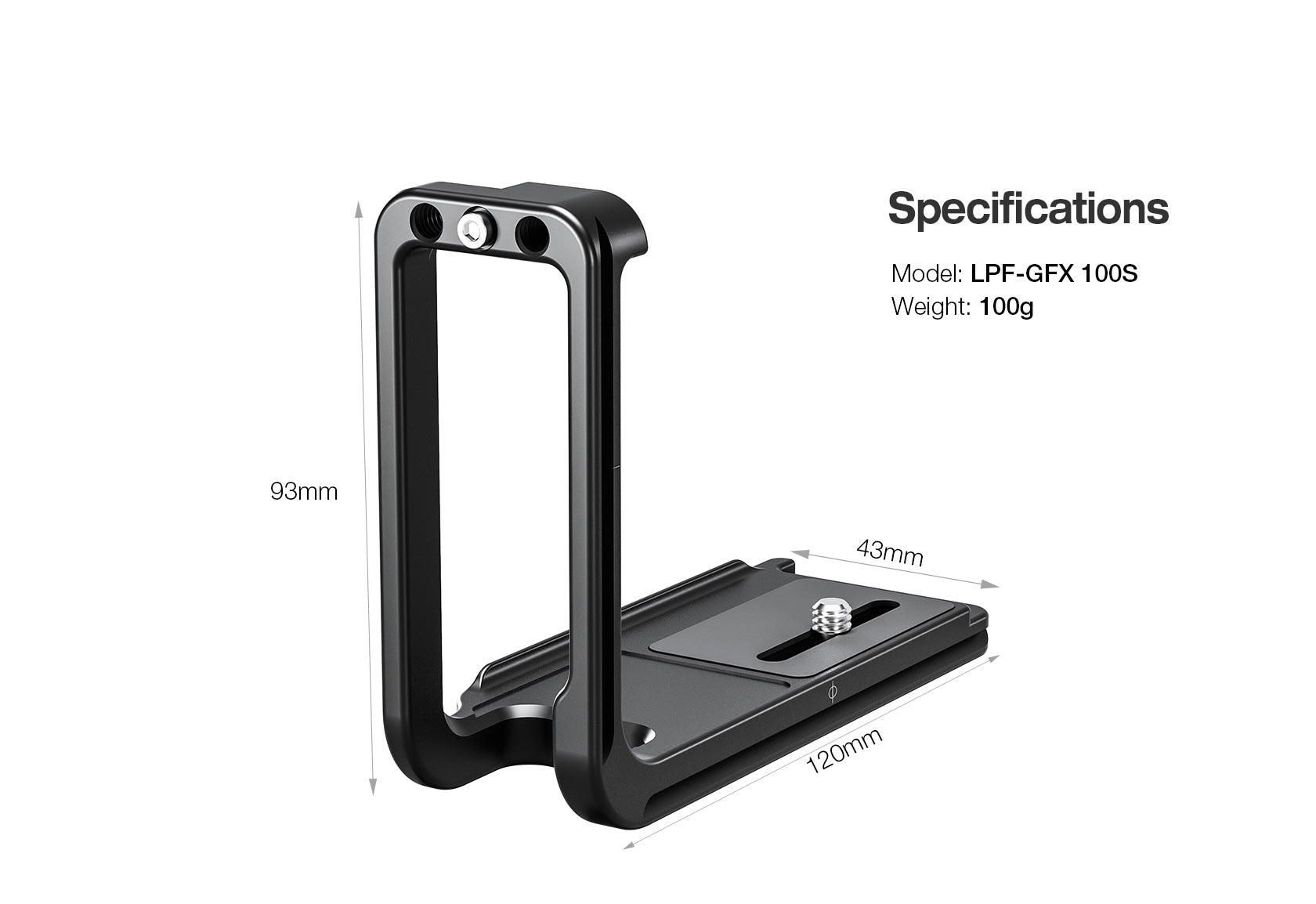 Leofoto LPF-GFX-100S L Plate for Fujifilm GFX 100S I & II /GFX 50SII | Arca Compatible