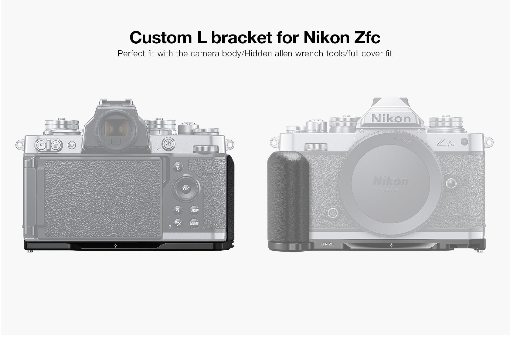 Leofoto LPN-Zfc L Plate for Nikon Zfc | Arca Compatible (Black / Silver)