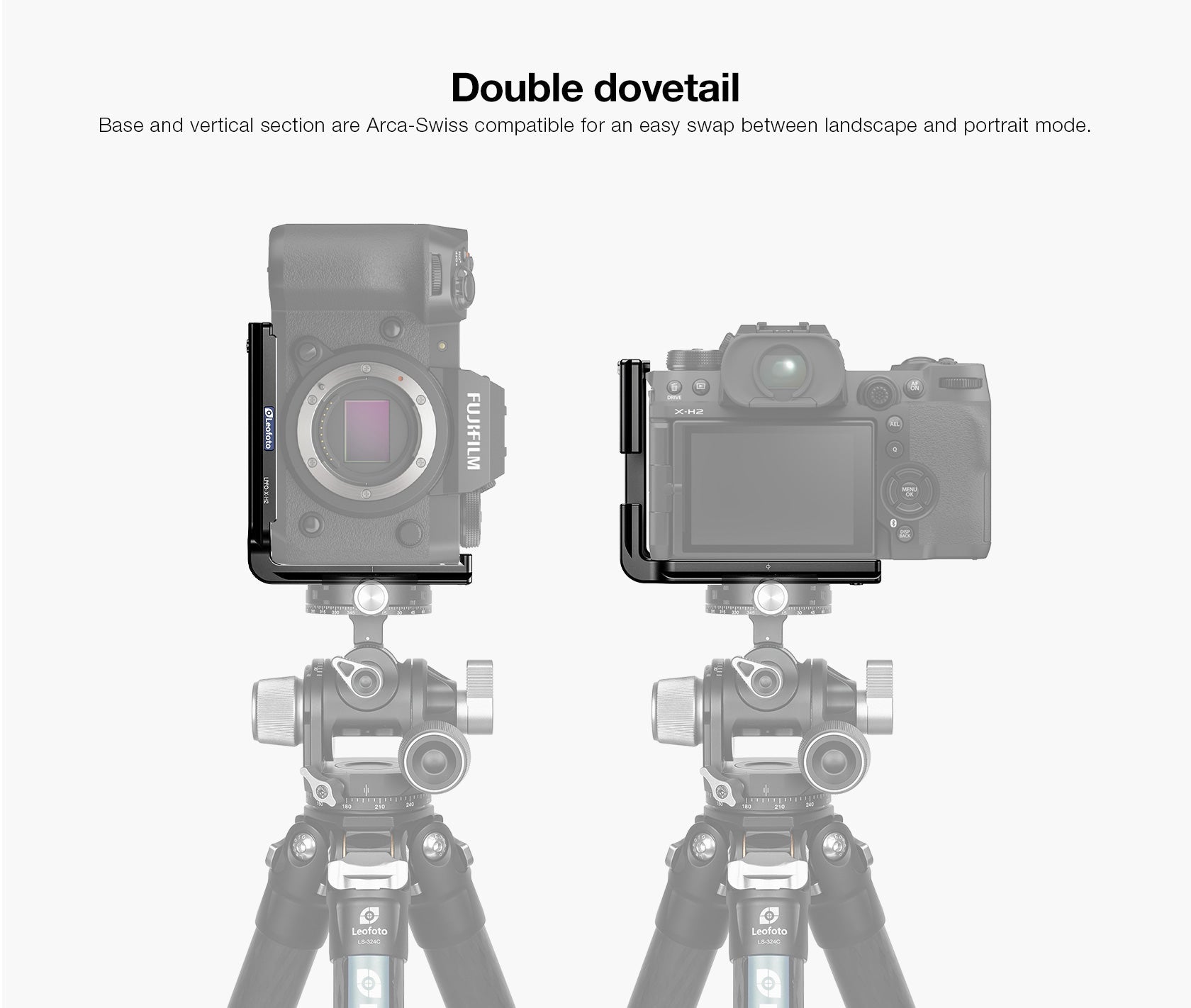 Leofoto LPFO-X-H2 L Plate for Fujifilm X-H2 Arca Compatible