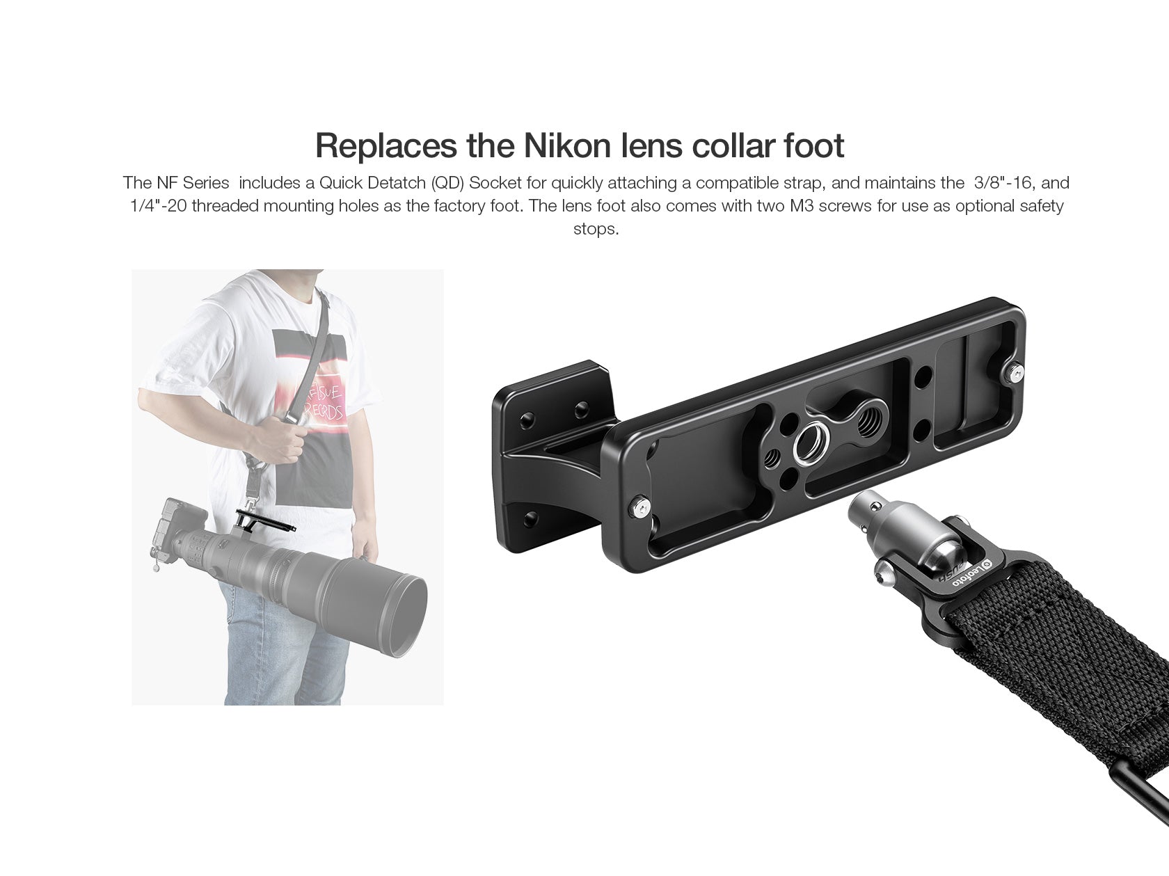 Leofoto NF-06 Replacement Foot for Nikon Z 800mm f/6.3 VR S, Nikon Z 400 f/2.8 TC VR S, Nikon Z 600mm f/4 TC VR S
