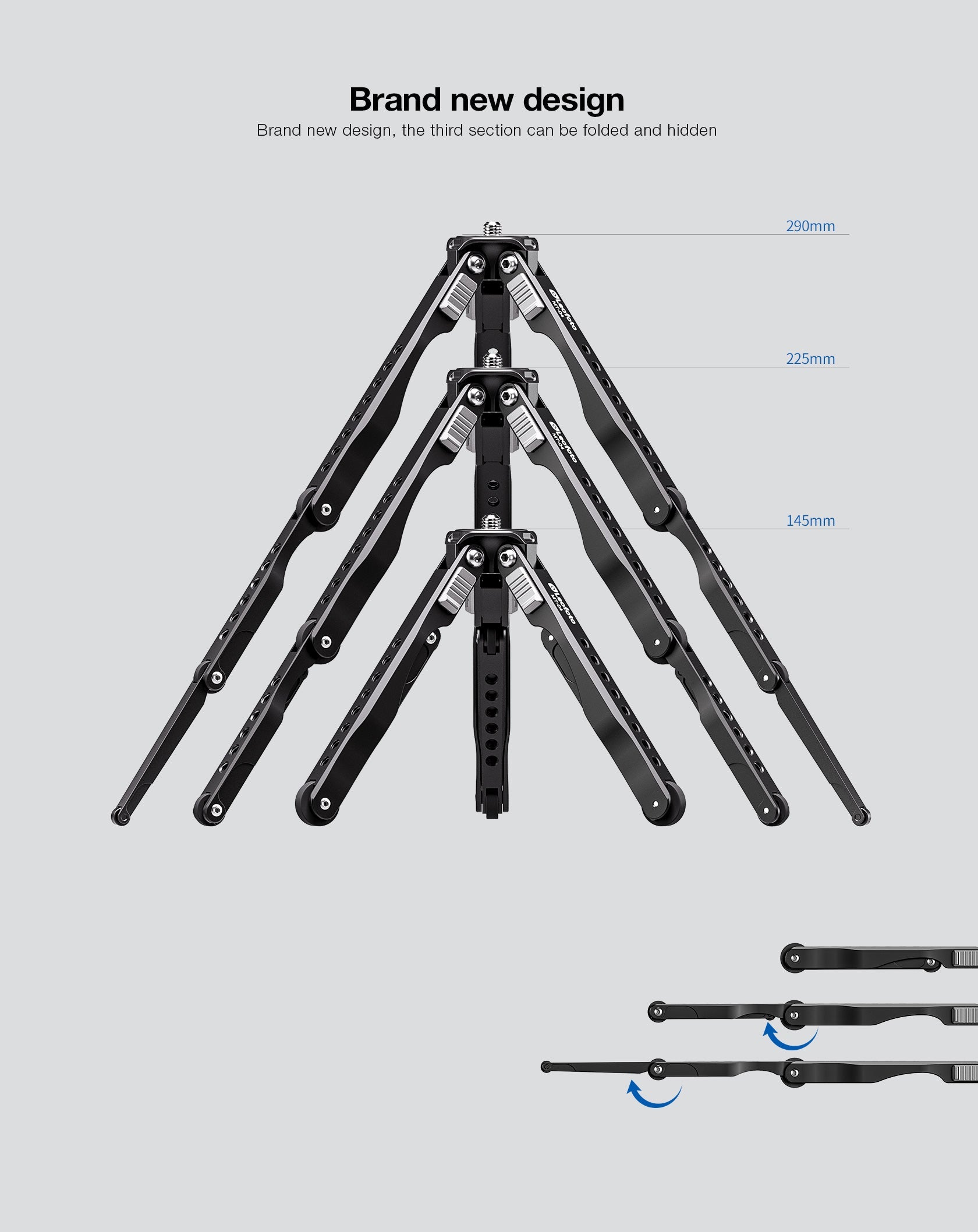 Leofoto MT-04 Folding Aluminum Mini Tripod with Bag