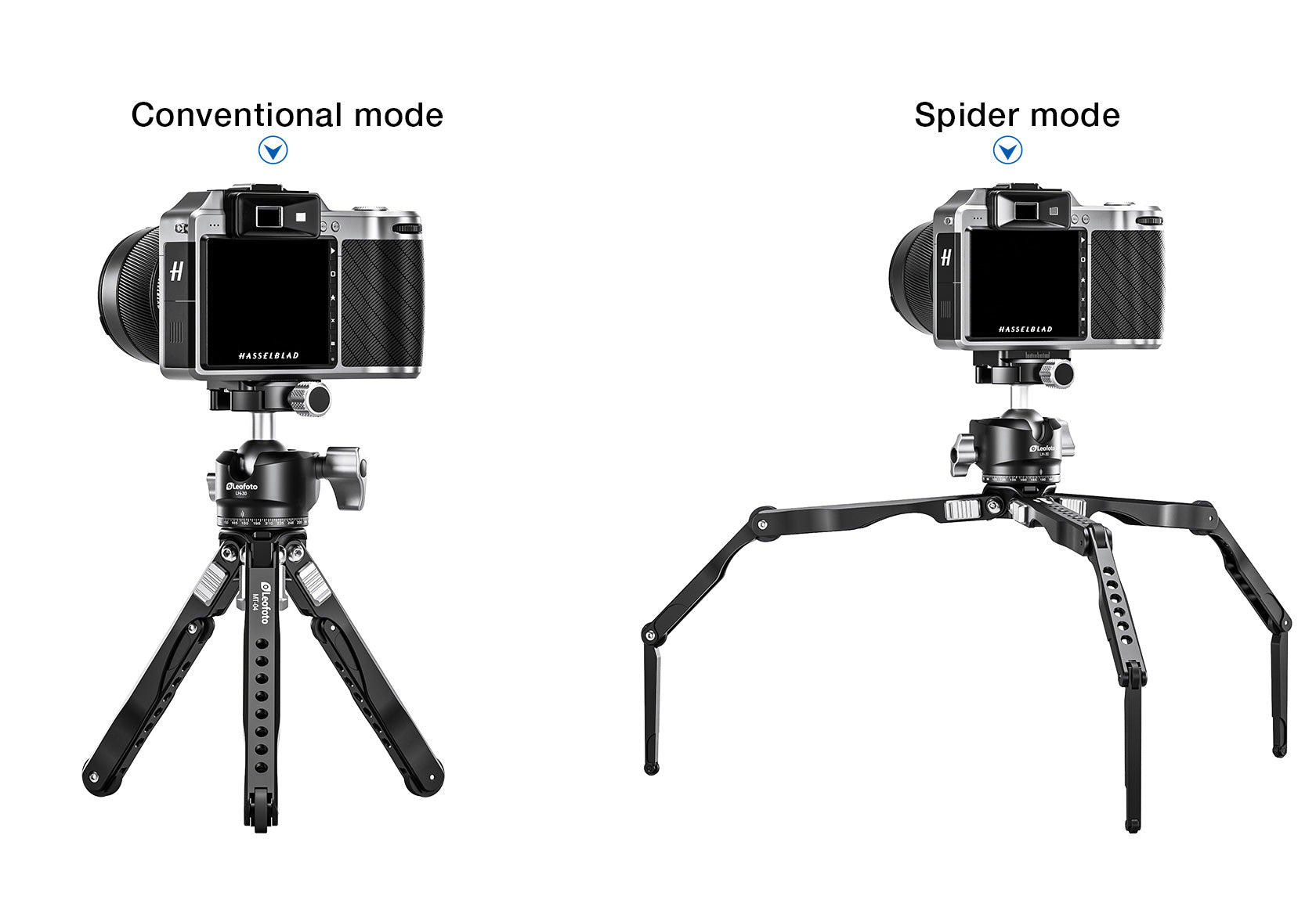Leofoto MT-04+LH-30 Folding Aluminum Mini Tripod with Ball Head Set and Bag