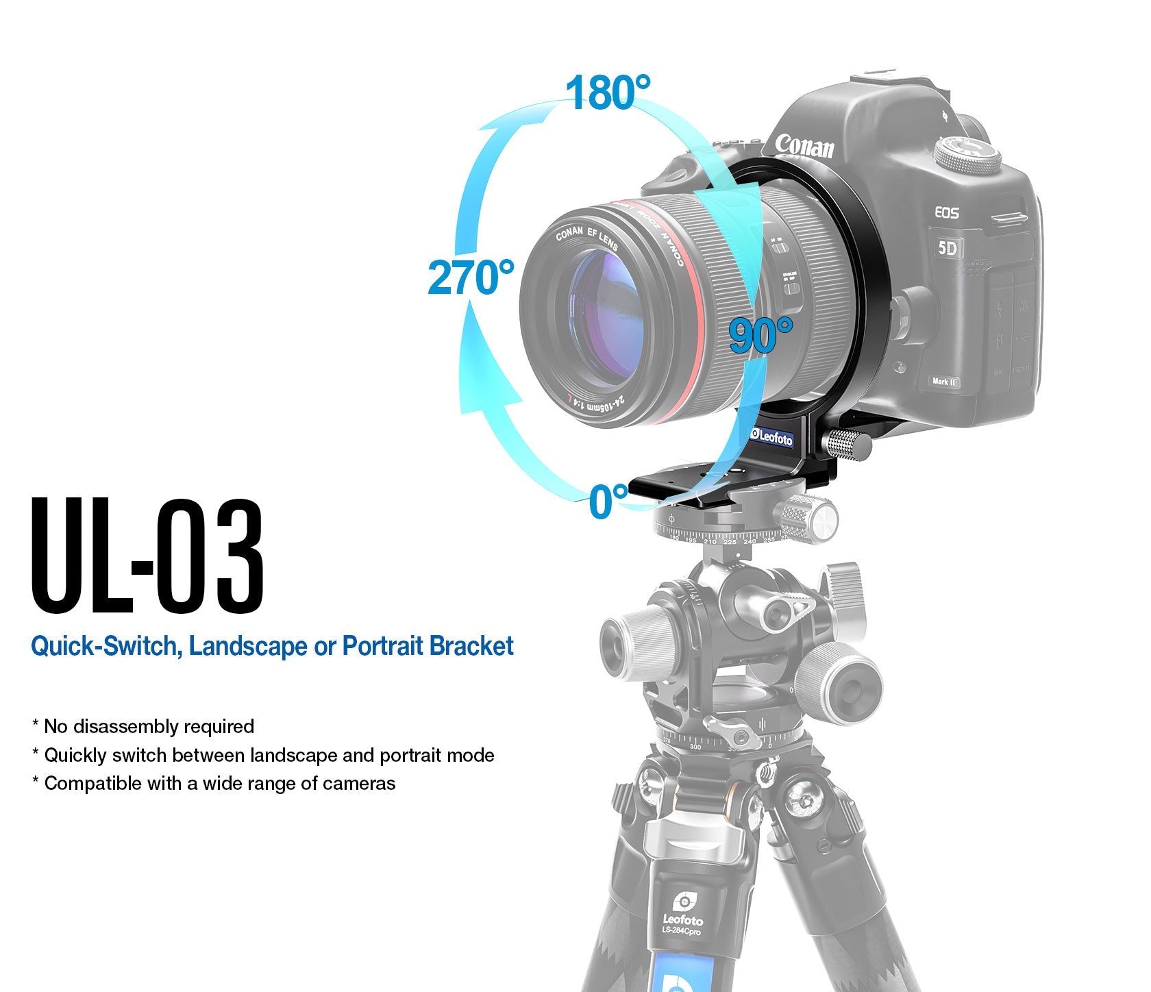 Leofoto UL-02/03 Series Rotating Bracket | ARCA Compatible