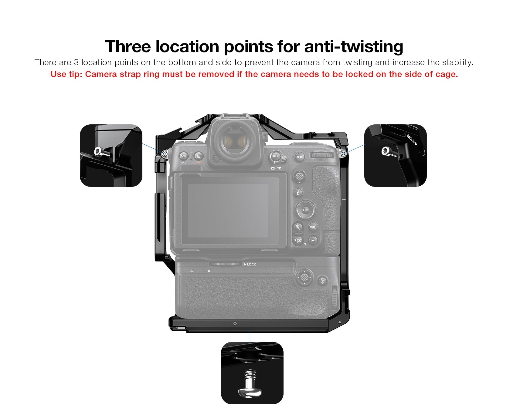 Leofoto Z8B Camera Cage for Nikon Z8 MB-N12 Battery Grip