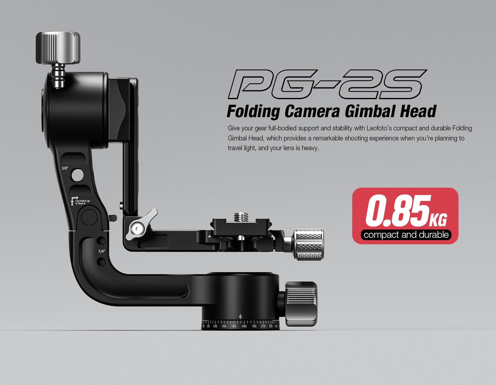 Leofoto PG-2S Compact Mini Folding Gimbal Head