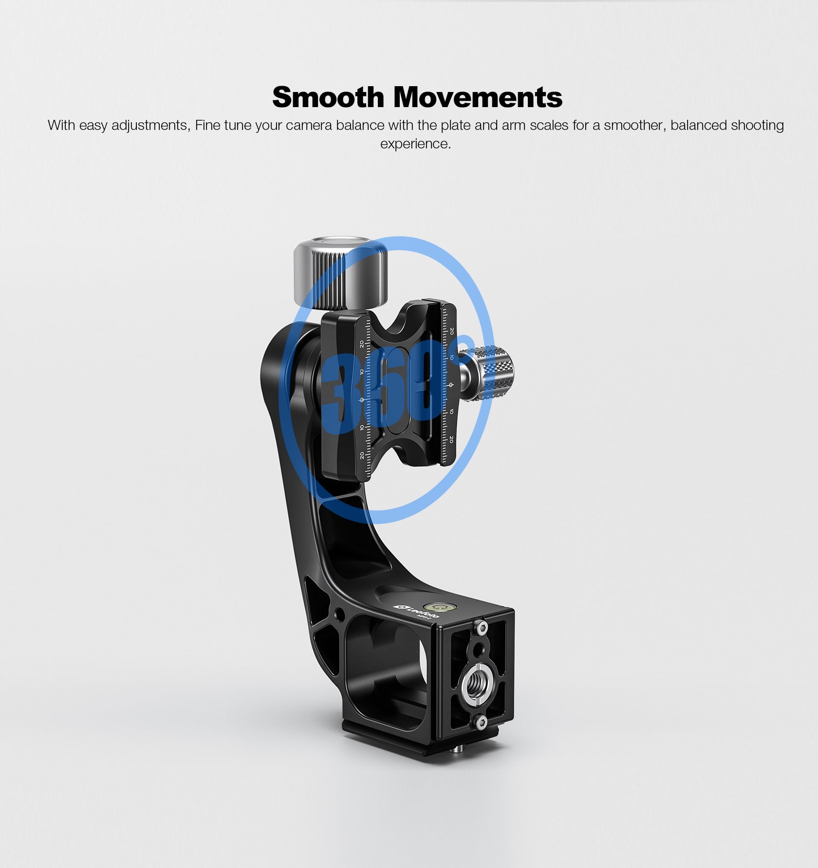 Leofoto MPG-02 (Knob Clamp) / MPG-02L (Lever-Release Clamp) Gimbal Attachment for Heads | Arca Compatible