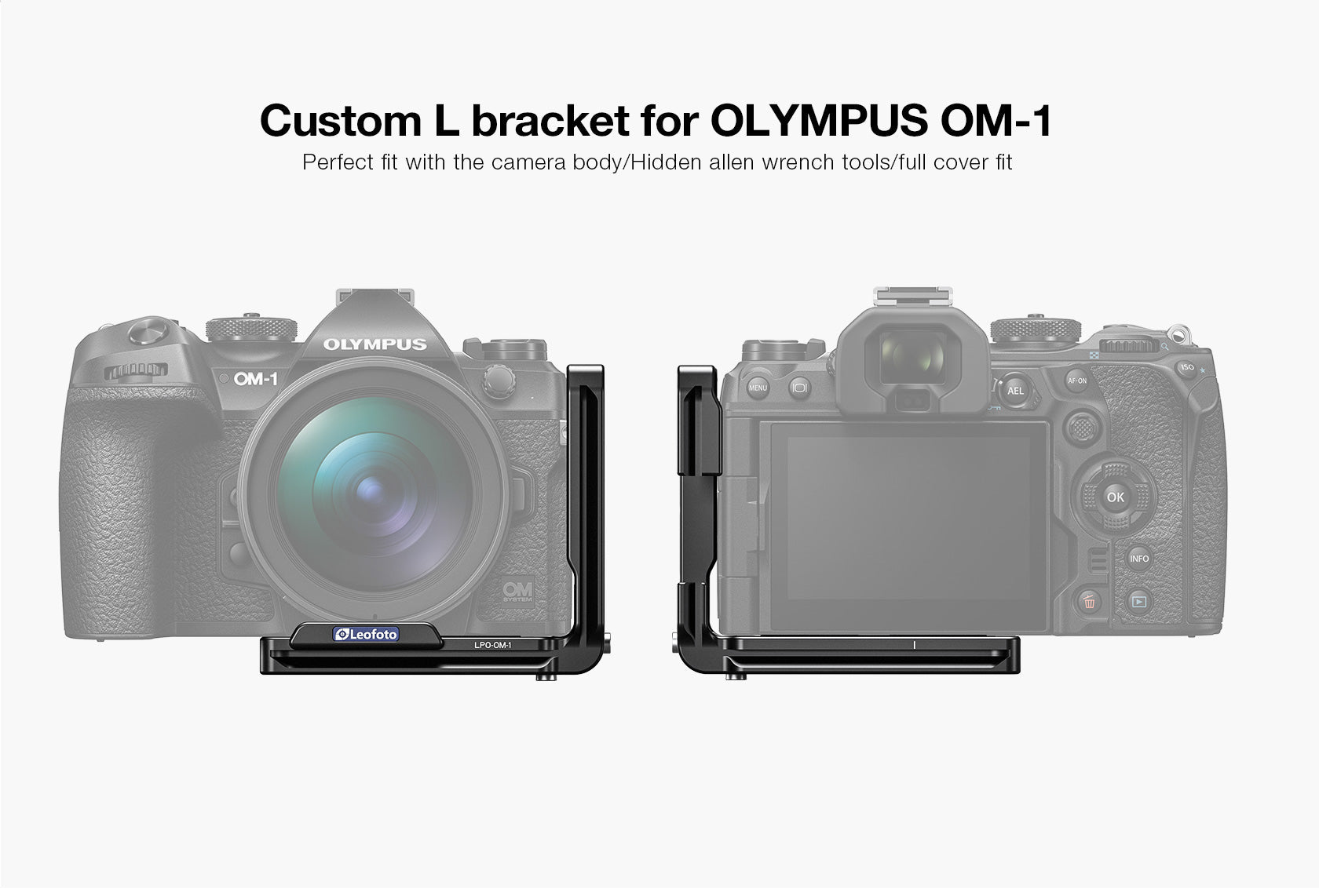 Leofoto LPO-OM-1 L Plate for Olympus OM System OM-1/Mark II | Arca Compatible