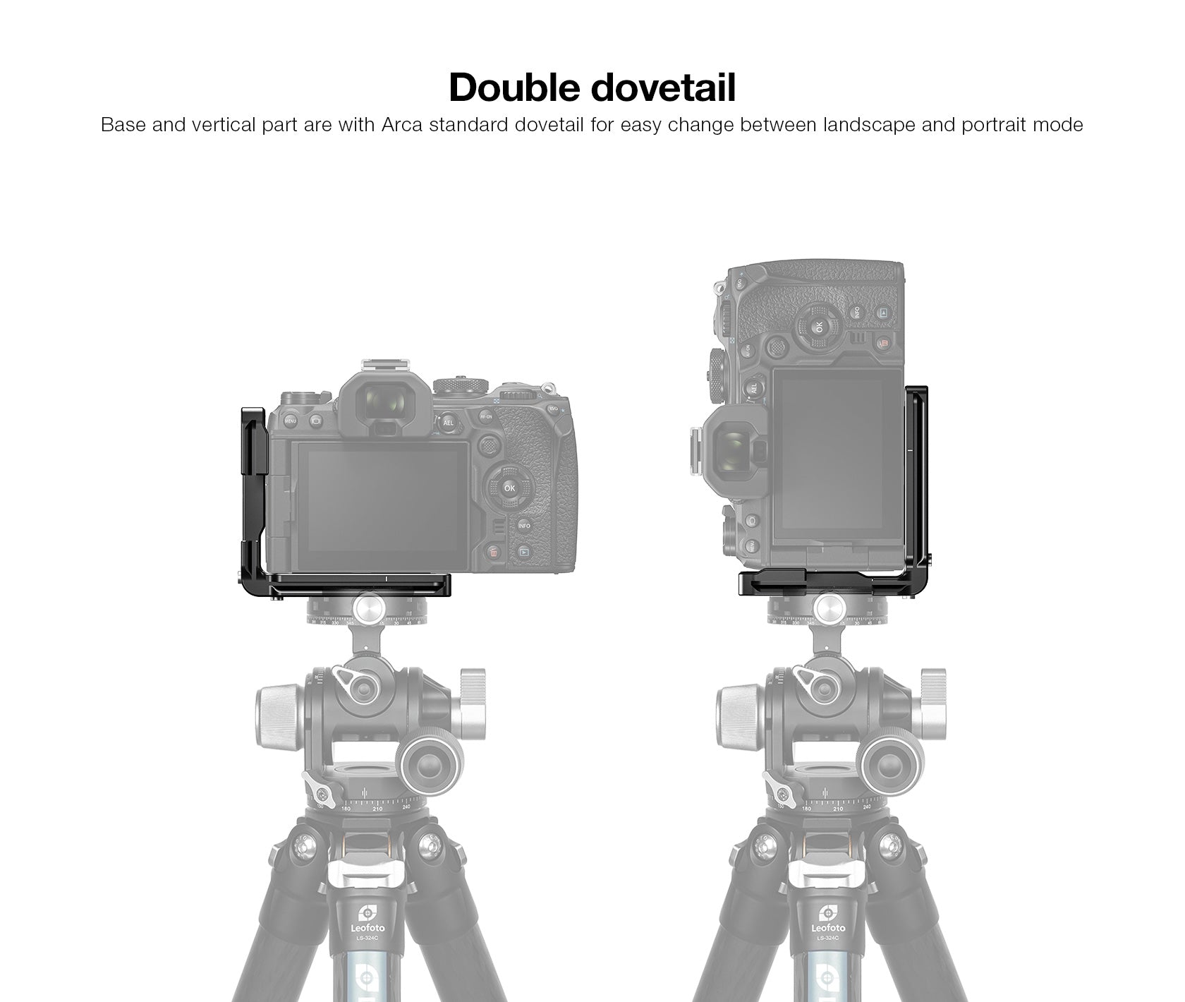 Leofoto LPO-OM-1 L Plate for Olympus OM System OM-1/Mark II | Arca Compatible