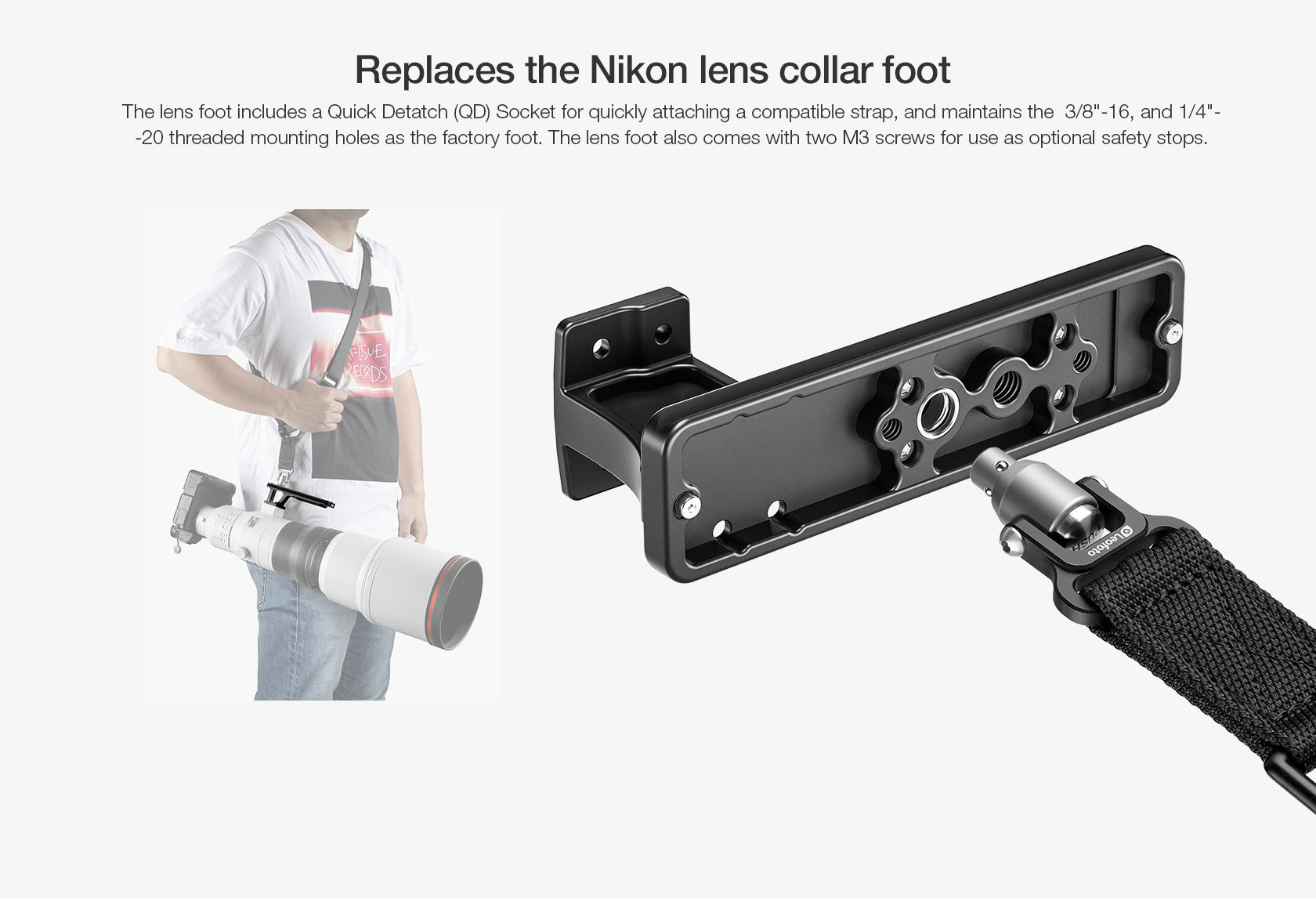 Leofoto CF-05 Replacement Foot for CANON EF/ RF 100-300mm F2.8, 400mm F2.8, 600mm F4 , 800mm F5.6 & 1200mm F8 lenses