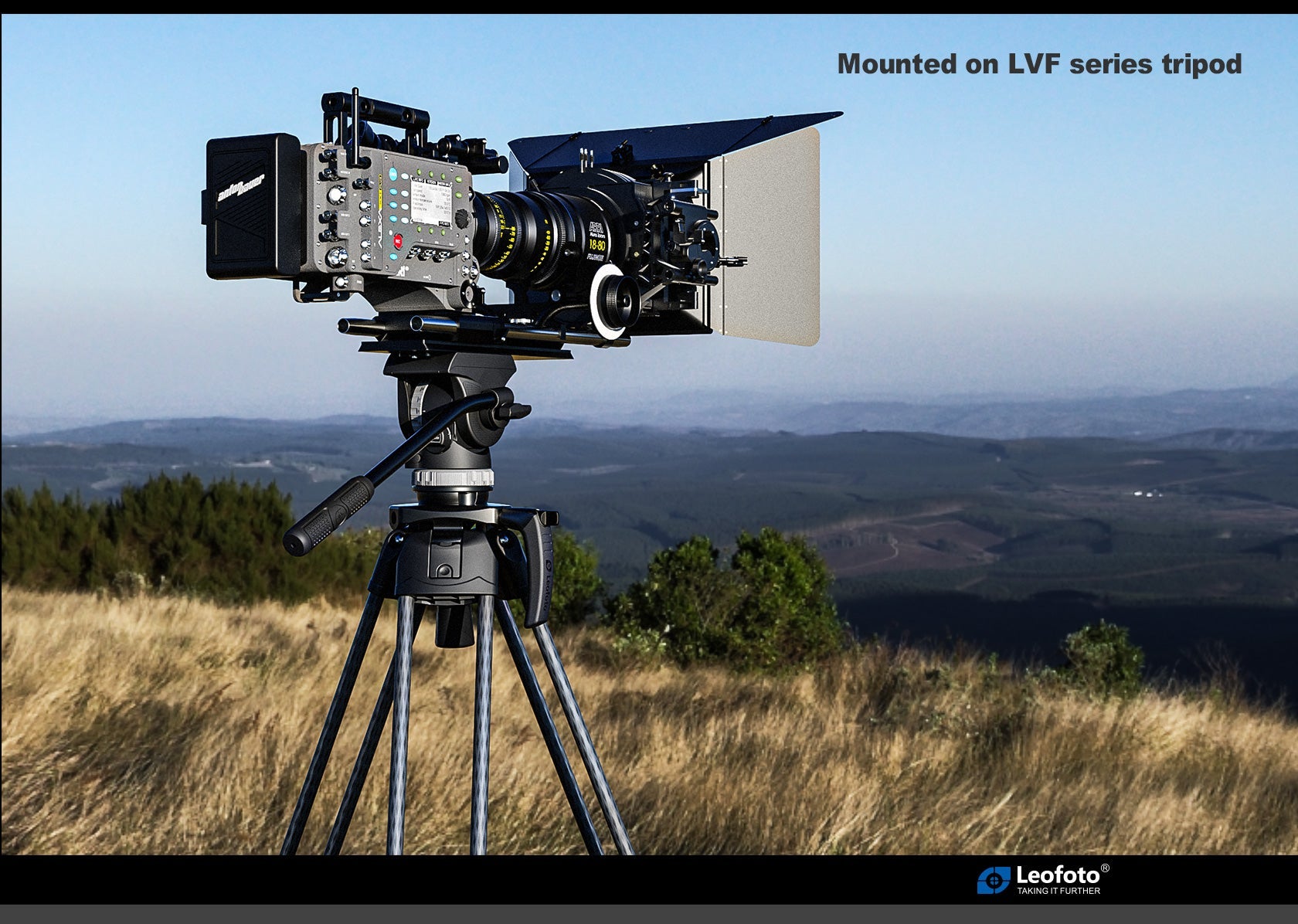 Leofoto LVF-163C+FH-10 Video Tripod and Fluid Head Set – 75mm Half-Ball – Stepped Counterbalance and Stepped Drag Controls