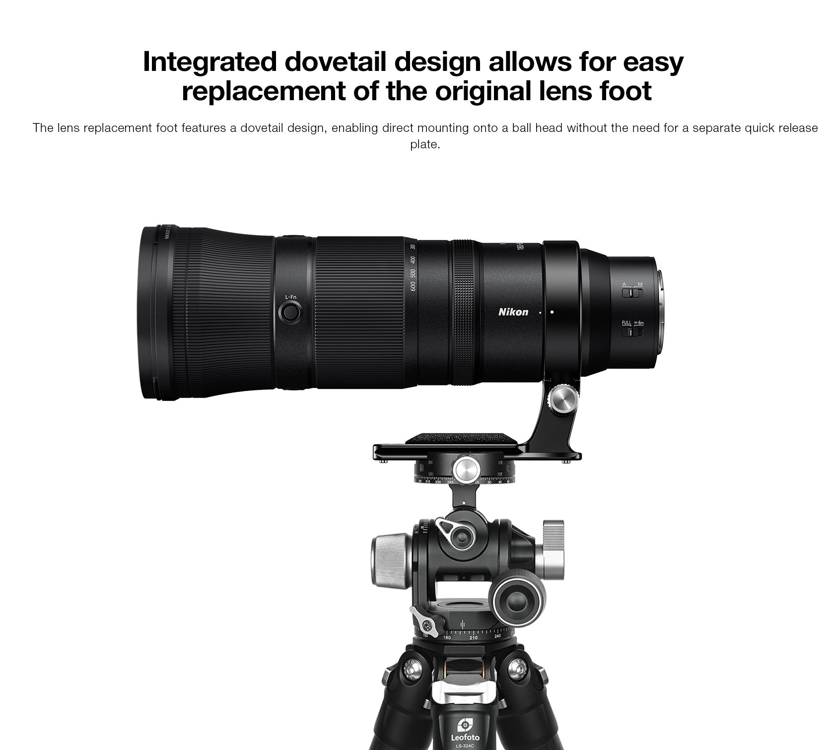Leofoto NFC-01 Replacement Foot for Nikon Z180-600mmF/5.6-6.3