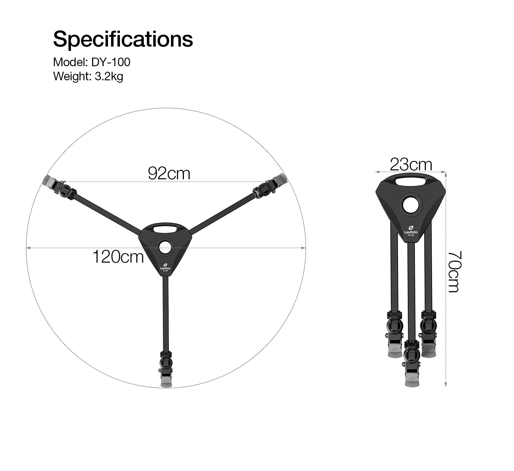 Leofoto DY-100 Foldable Skater Video Tripod Dolly