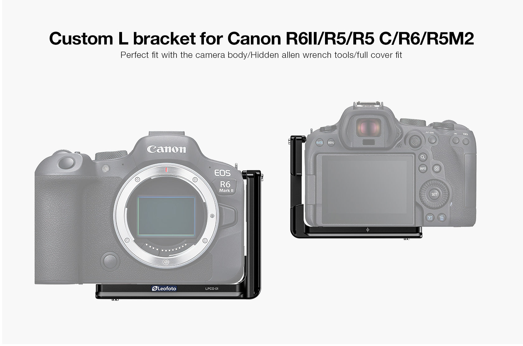 Leofoto LPCO-01 L Plate for Canon R5 Mark II | Arca Compatible