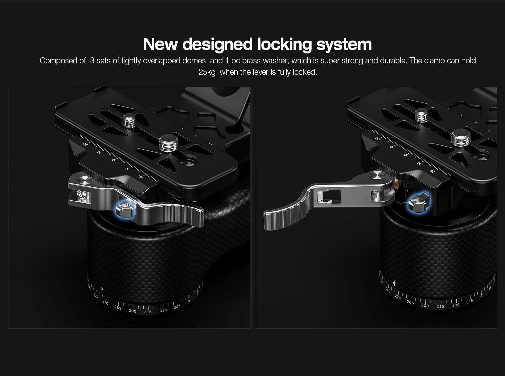 Leofoto PG-3L (Lever-Release Clamp) Carbon Fiber Gimbal Head
