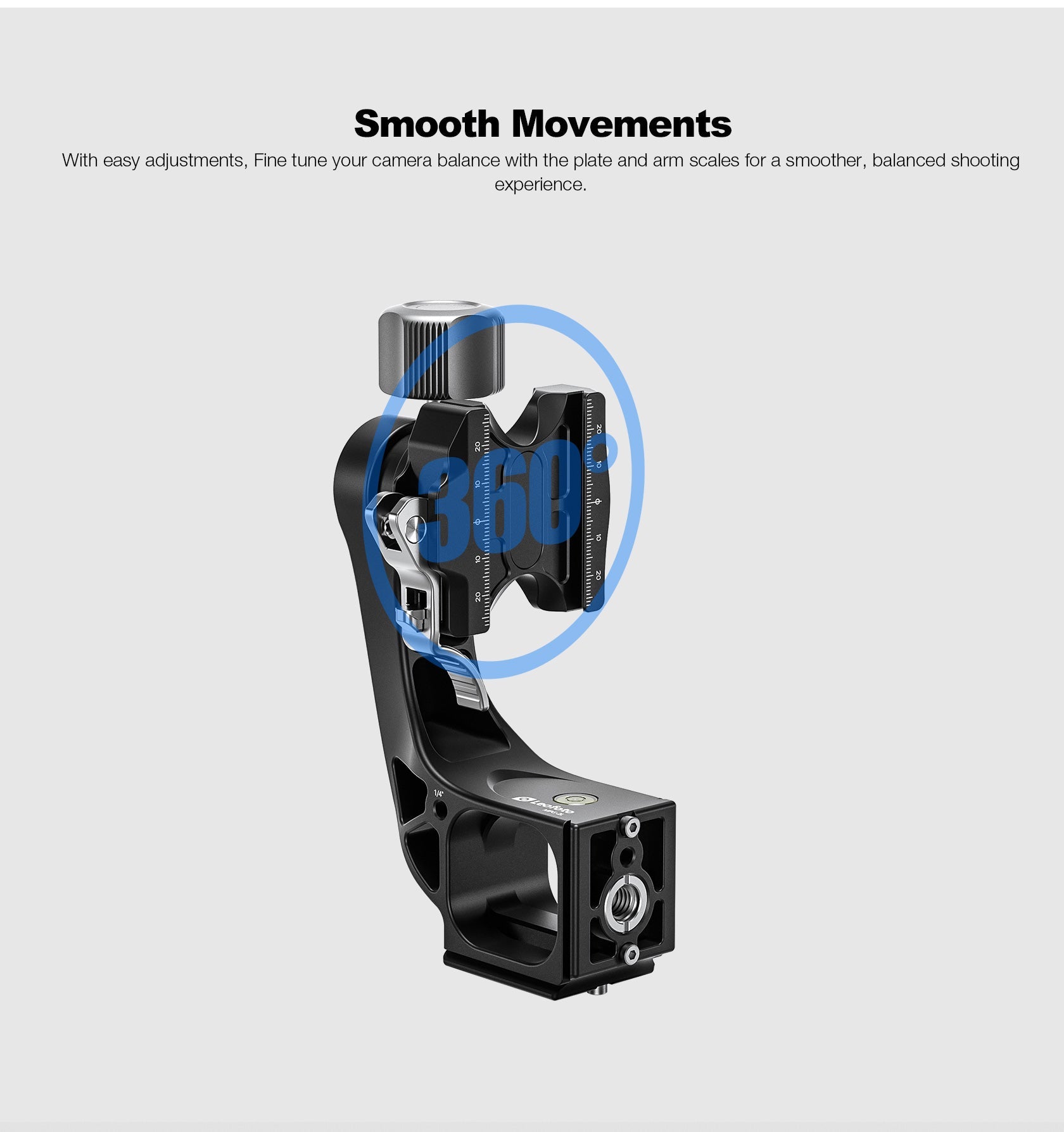 Leofoto MPG-02 (Knob Clamp) / MPG-02L (Lever-Release Clamp) Gimbal Attachment for Heads | Arca Compatible