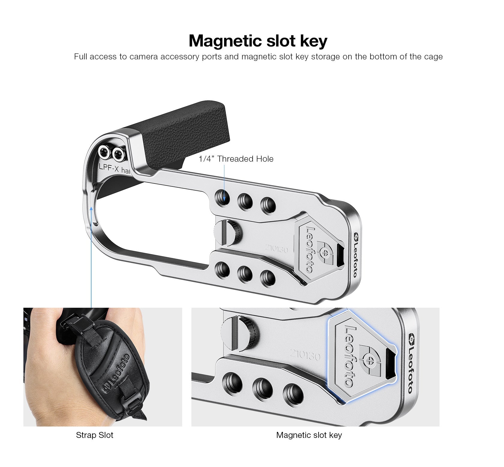Leofoto LPF-X-half L Plate for Fujifilm X half | Arca Compatible (Black/Silver)
